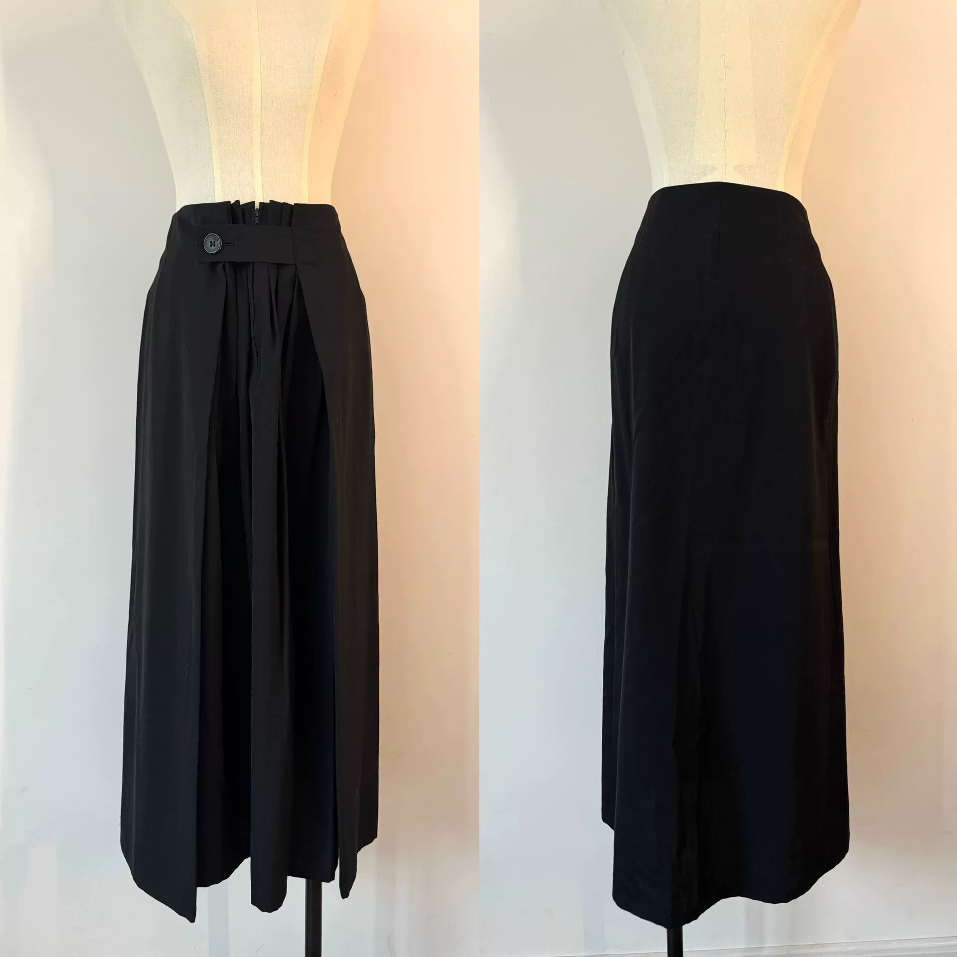 Yohji Yamamoto Y's Yohji Yamamoto Black Skirt Size 26" / US 2 / IT 38 - 8 Thumbnail