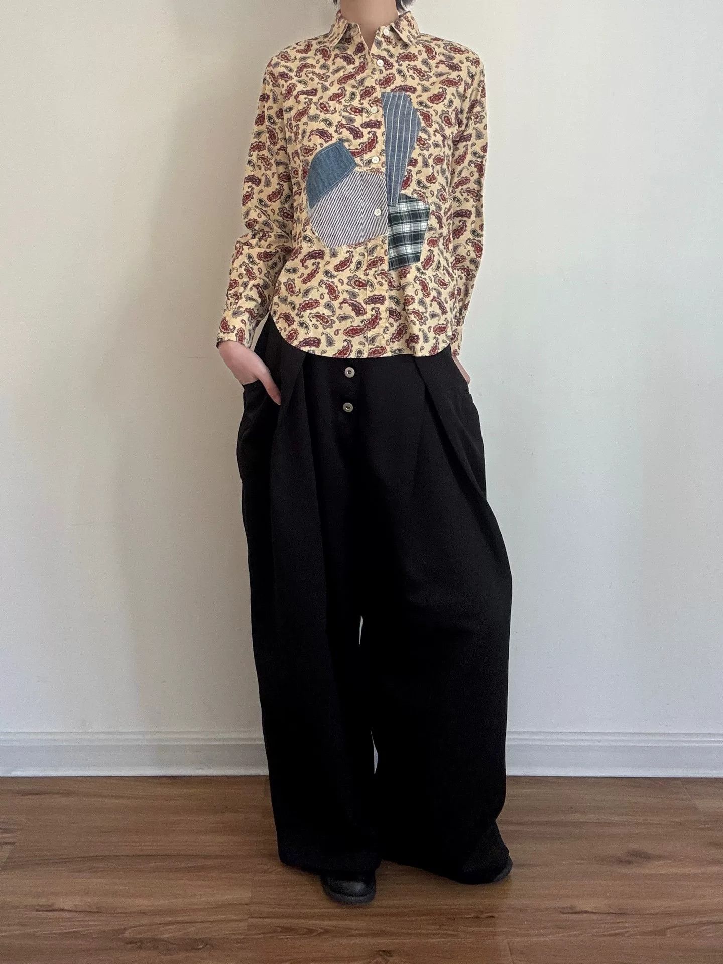 Rei Kawakubo Cdg Bandana Patchwork Cotton Shirt Size M / US 6-8 / IT 42-44 - 3 Thumbnail