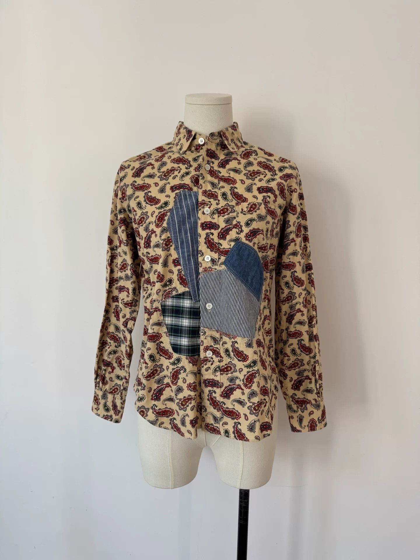Rei Kawakubo Cdg Bandana Patchwork Cotton Shirt Size M / US 6-8 / IT 42-44 - 6 Thumbnail