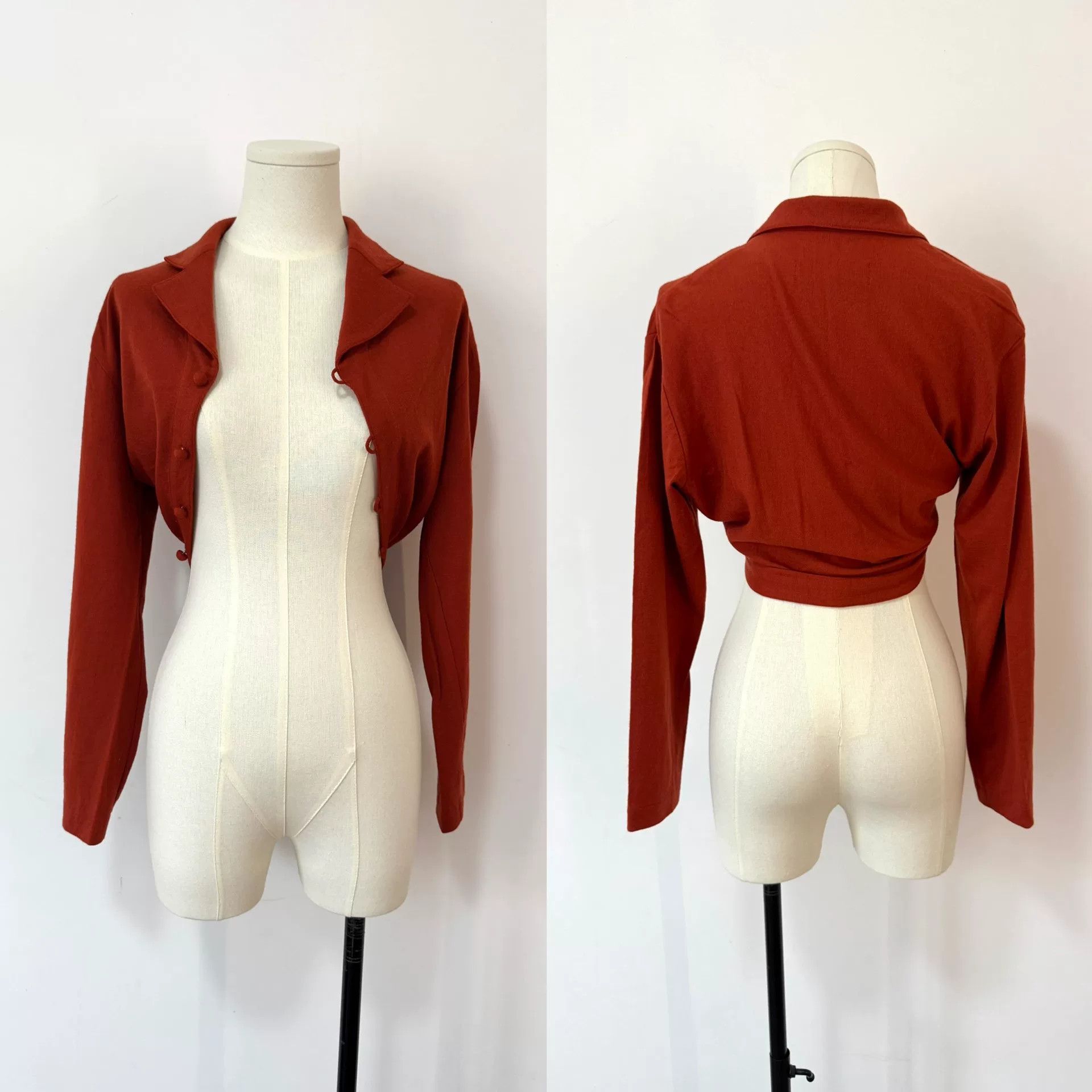 Rei Kawakubo CDG Tricot Red Wool Top Size M / US 6-8 / IT 42-44 - 7 Thumbnail