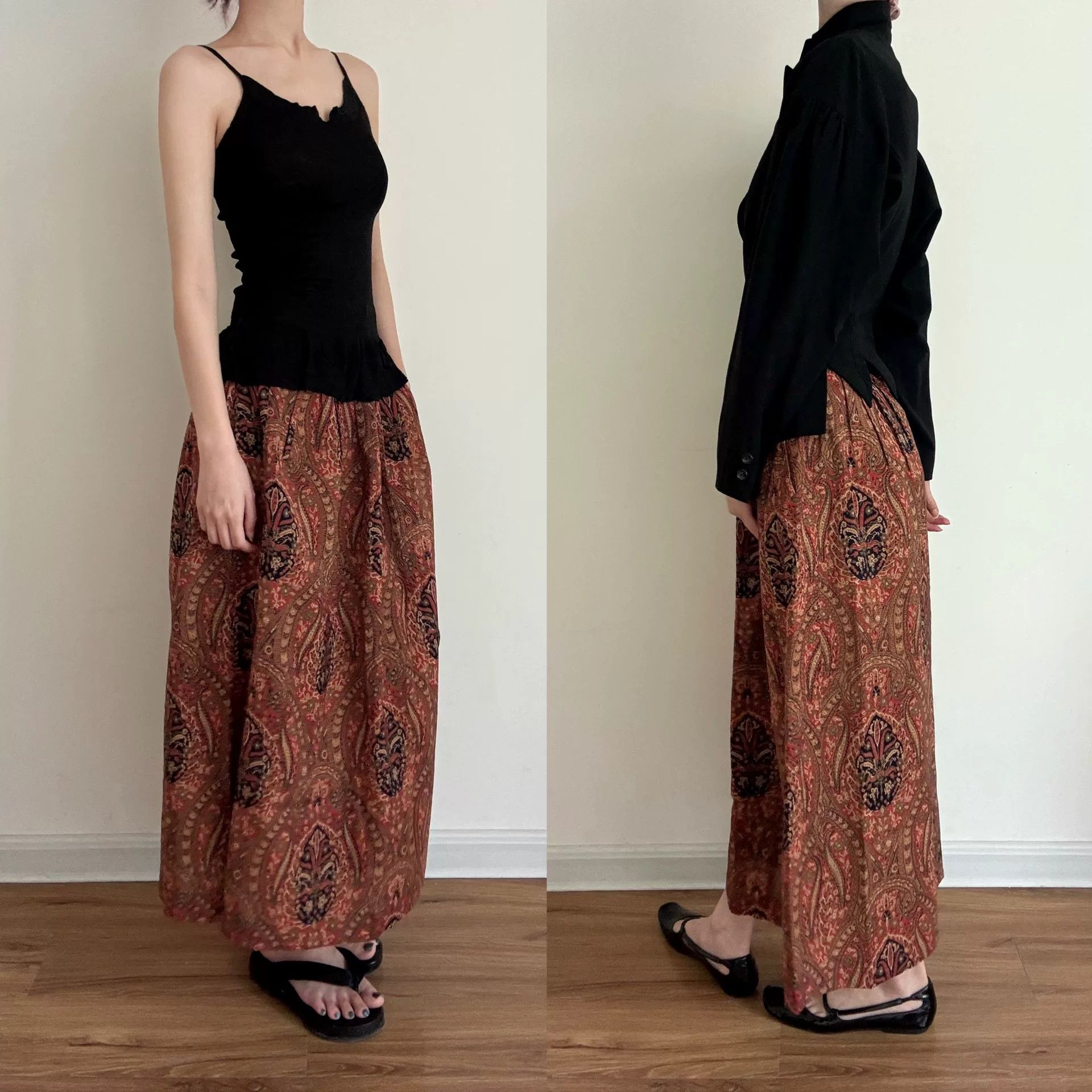 Margaret Howell Margaret Howell Printed Midi Skirt Size 26" / US 2 / IT 38 - 2 Thumbnail