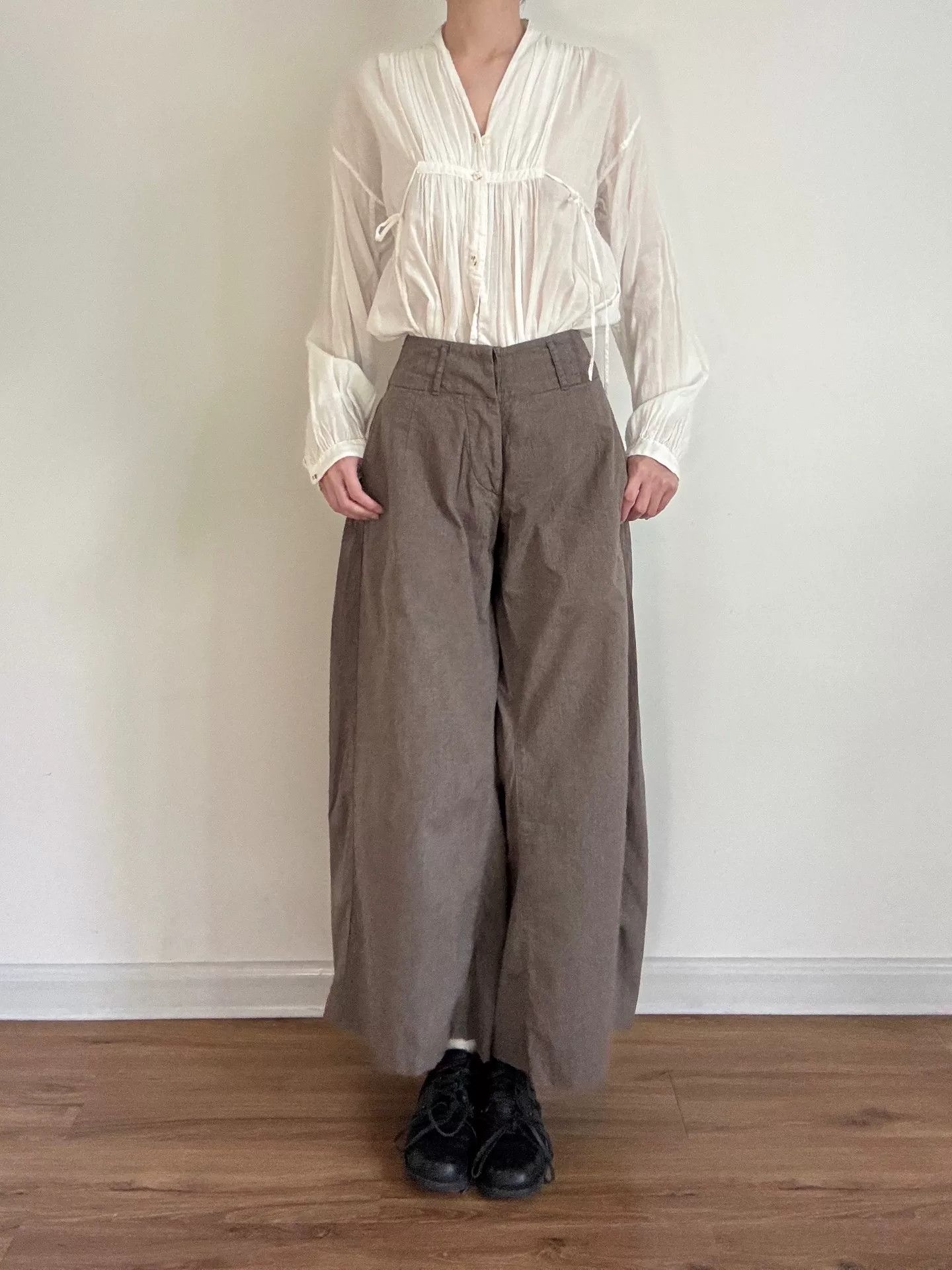 Kapital Kapital Wide-Leg Cotton Trousers Size 28" / US 6 / IT 42 - 2 Thumbnail