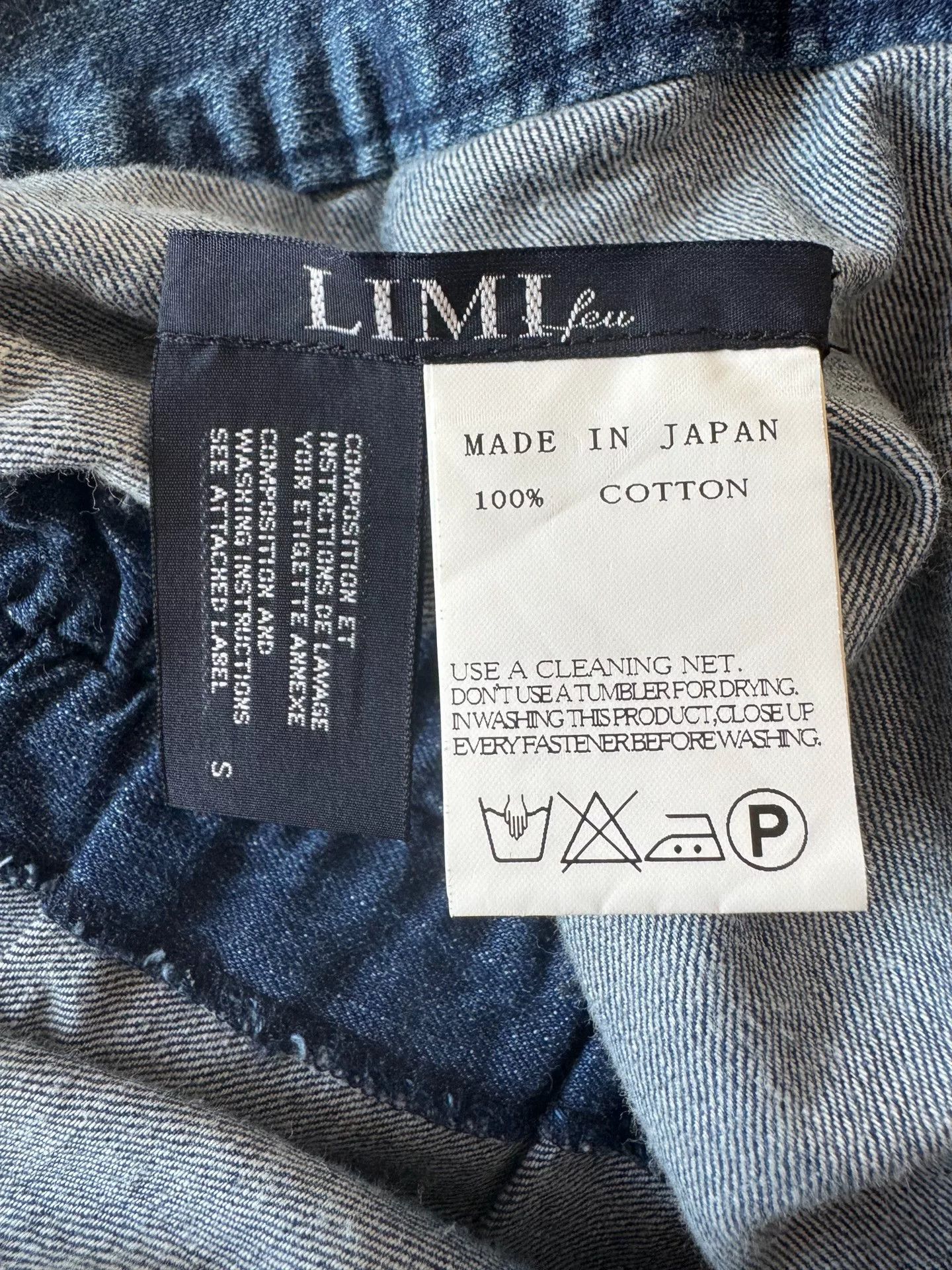Yohji Yamamoto Limi Feu Drawstring Denim Skirt Size 26" / US 2 / IT 38 - 9 Thumbnail