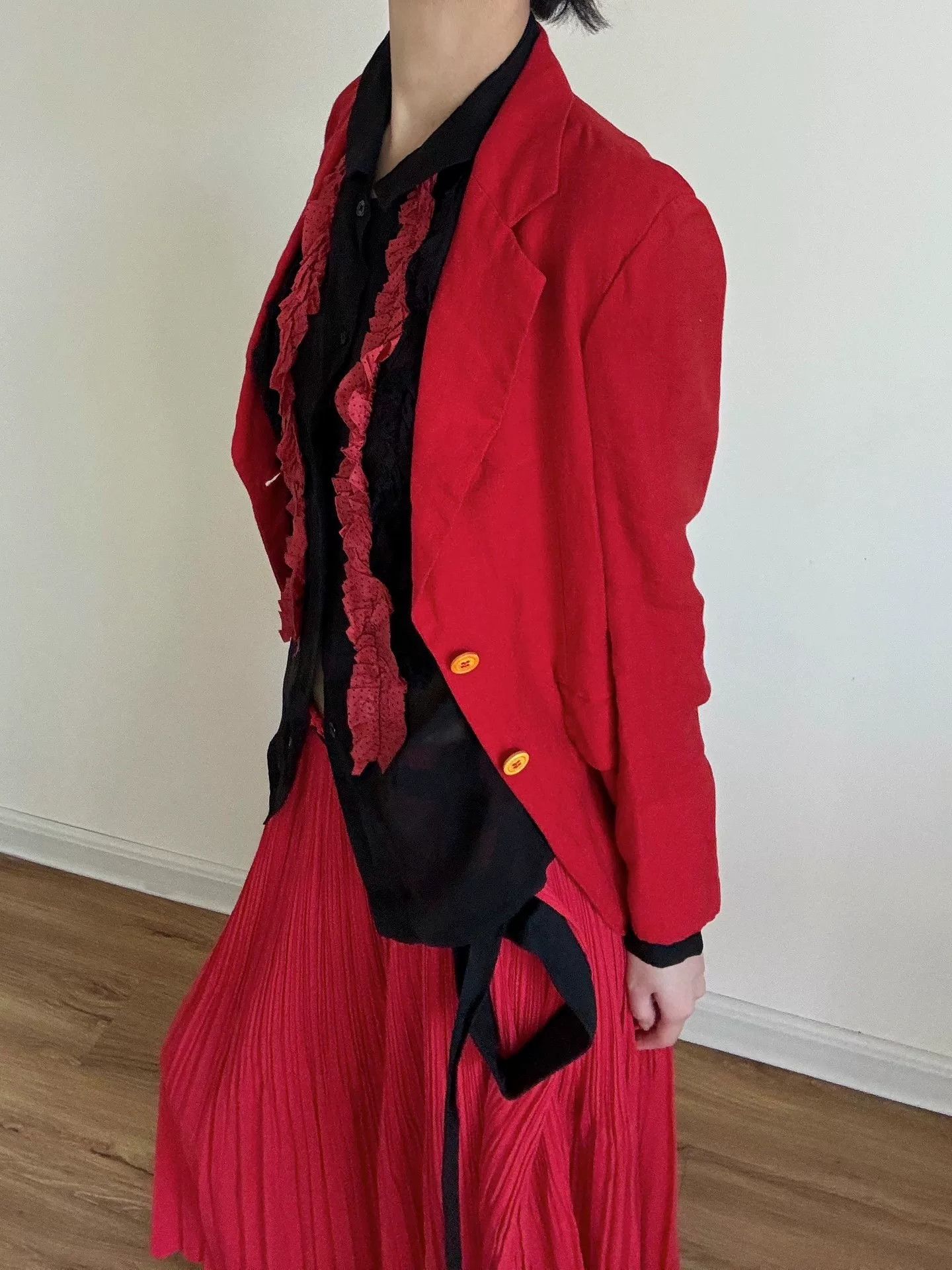 Rei Kawakubo Red Comme des Garçons Blazer Size M / US 6-8 / IT 42-44 - 2 Thumbnail