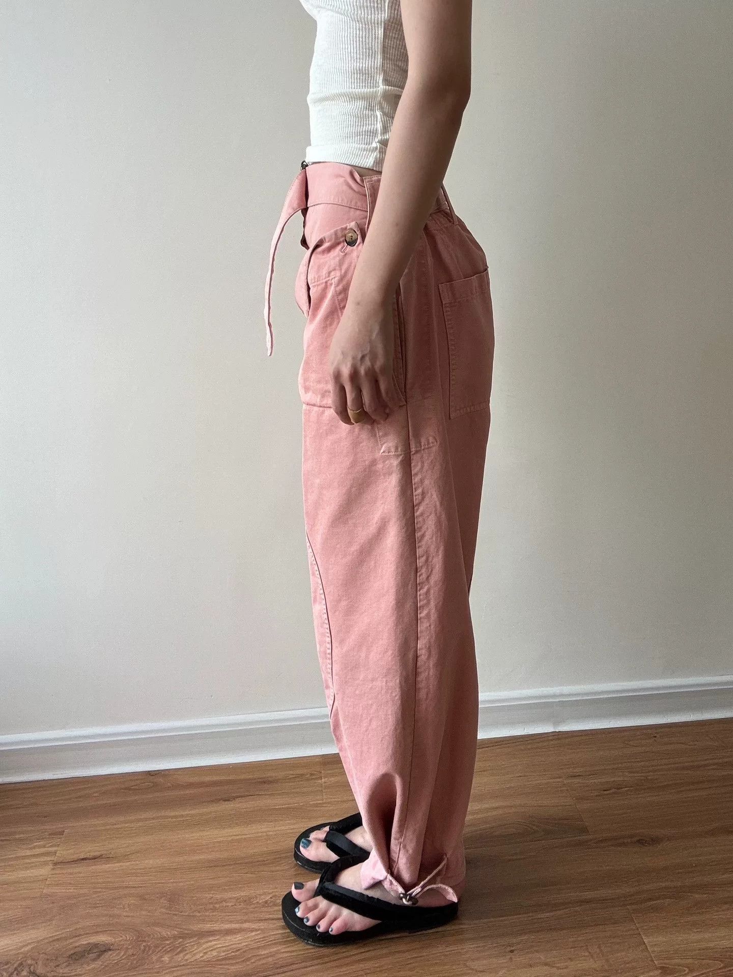 JW Anderson JW Anderson Pink Cotton Trousers Size 27" / US 4 / IT 40 - 2 Thumbnail