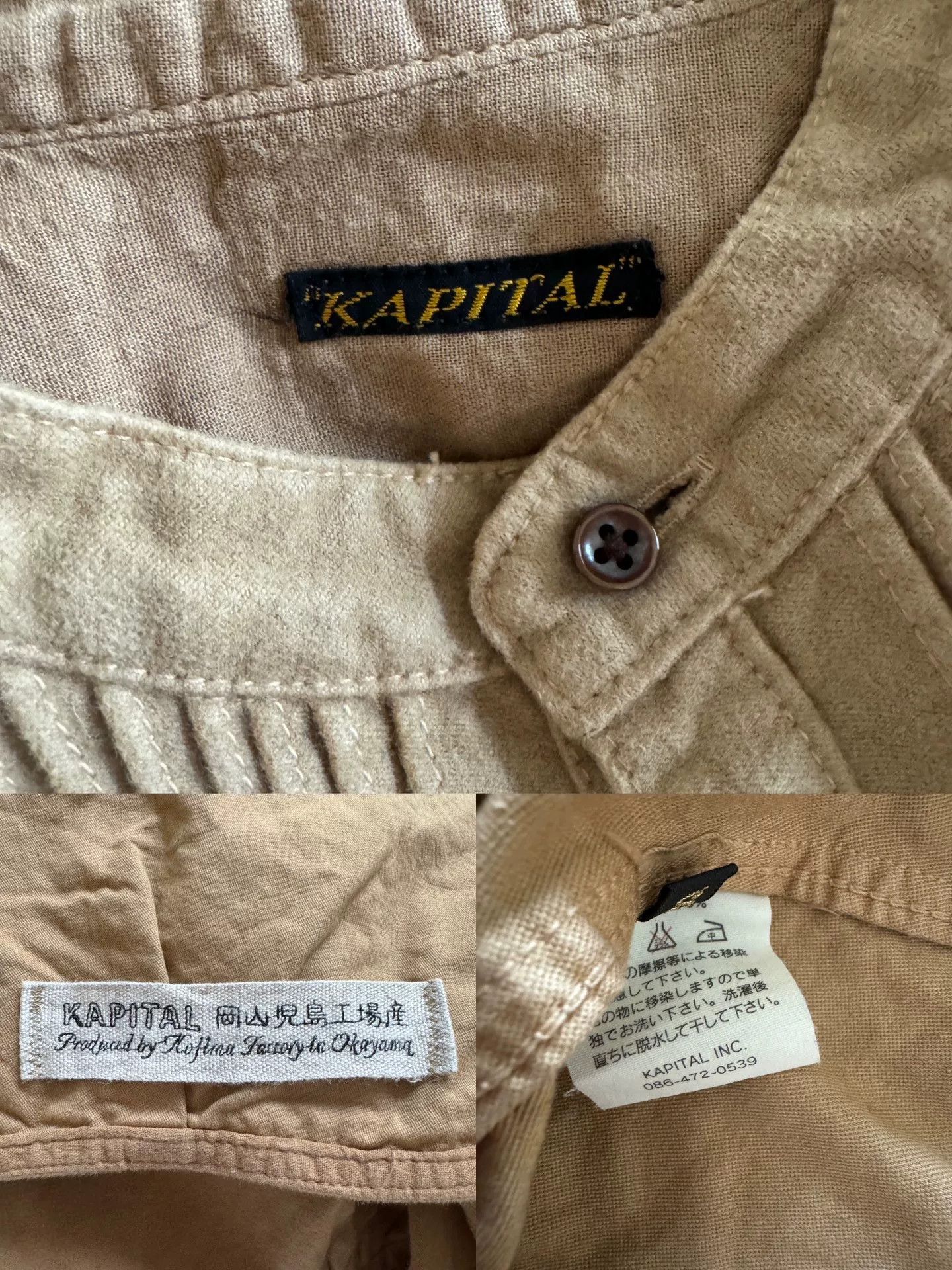Kapital Kapital Cotton Shirt in Beige Size M / US 6-8 / IT 42-44 - 9 Thumbnail
