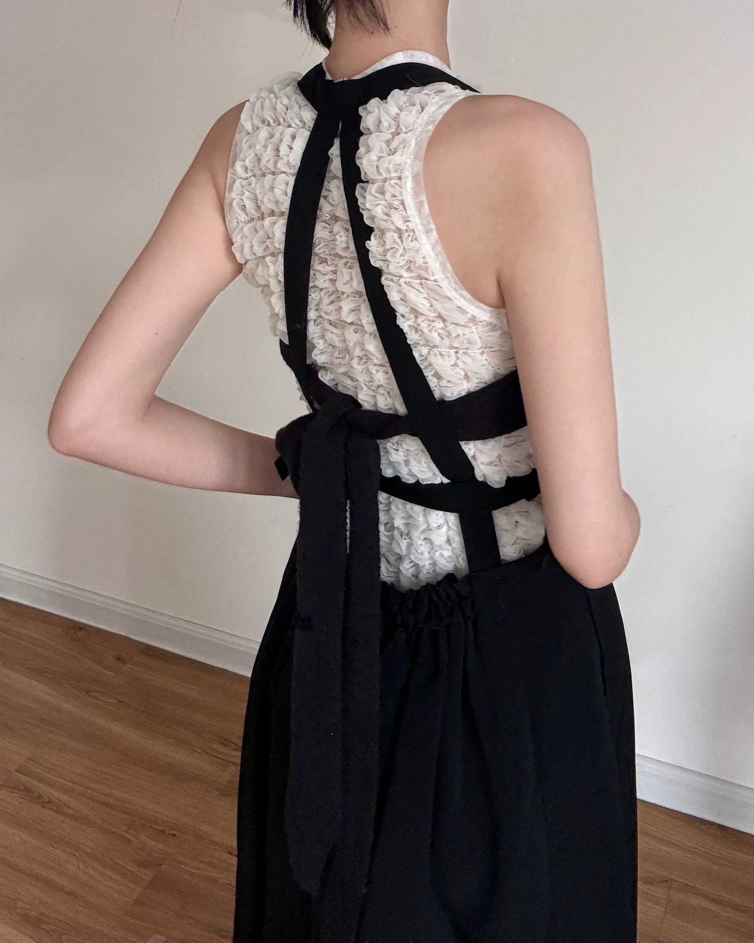 Comme des Garcons CDG Ruffled Top with Straps Size XS / US 0-2 / IT 36-38 - 5 Thumbnail