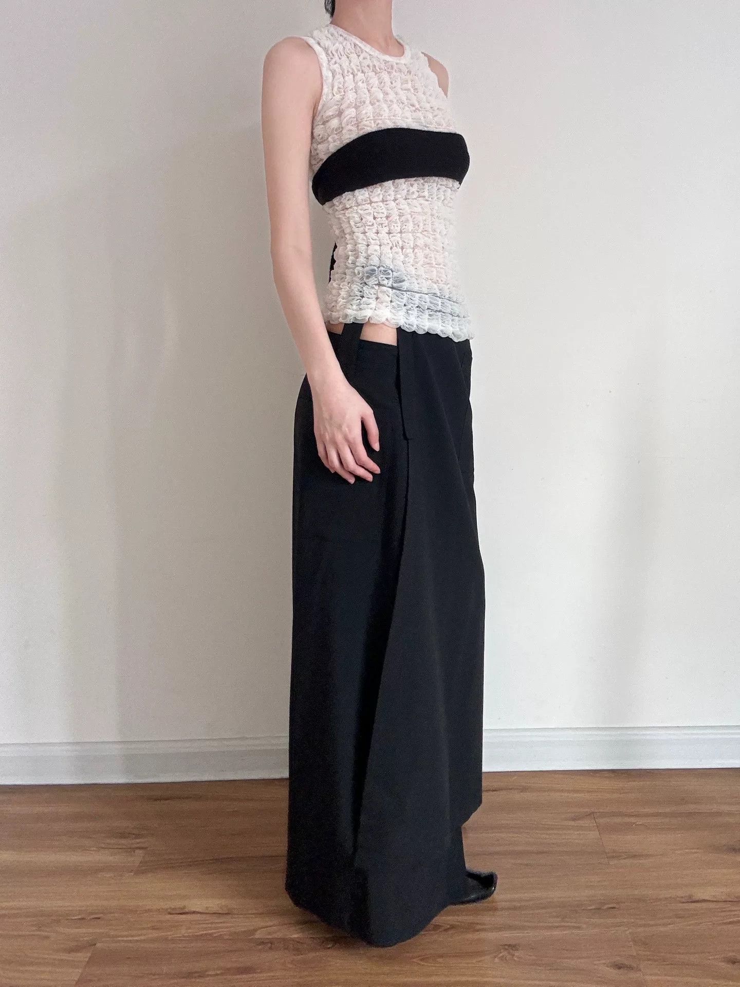 Comme des Garcons CDG Ruffled Top with Straps Size XS / US 0-2 / IT 36-38 - 3 Thumbnail