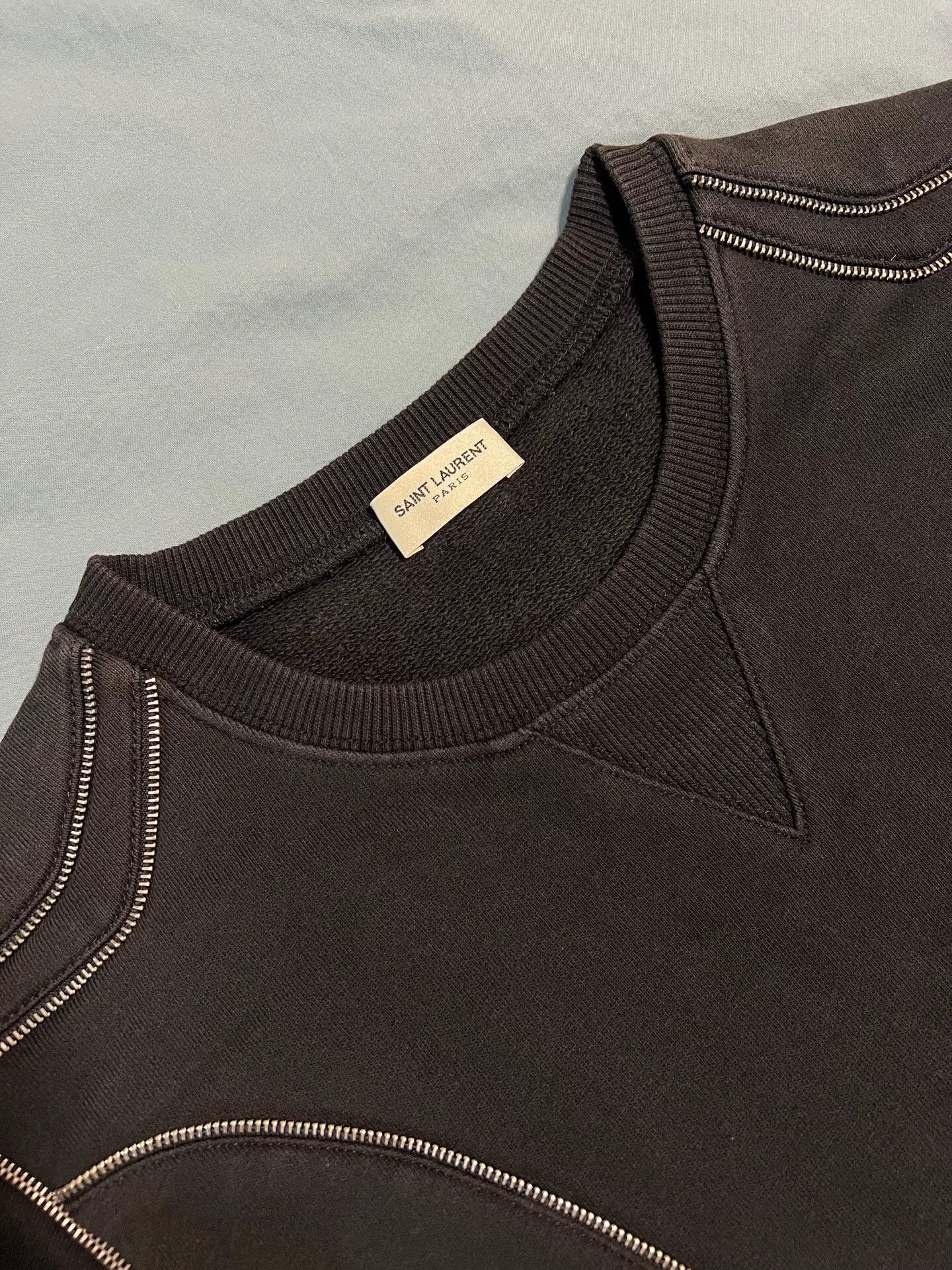 Saint Laurent Paris Saint Laurent Black Sweatshirt S Size Size US S / EU 44-46 / 1 - 5 Thumbnail