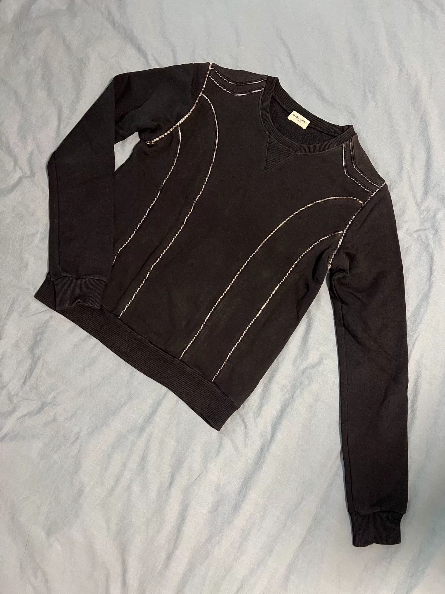 Saint Laurent Paris Saint Laurent Black Sweatshirt S Size Size US S / EU 44-46 / 1 - 2 Thumbnail