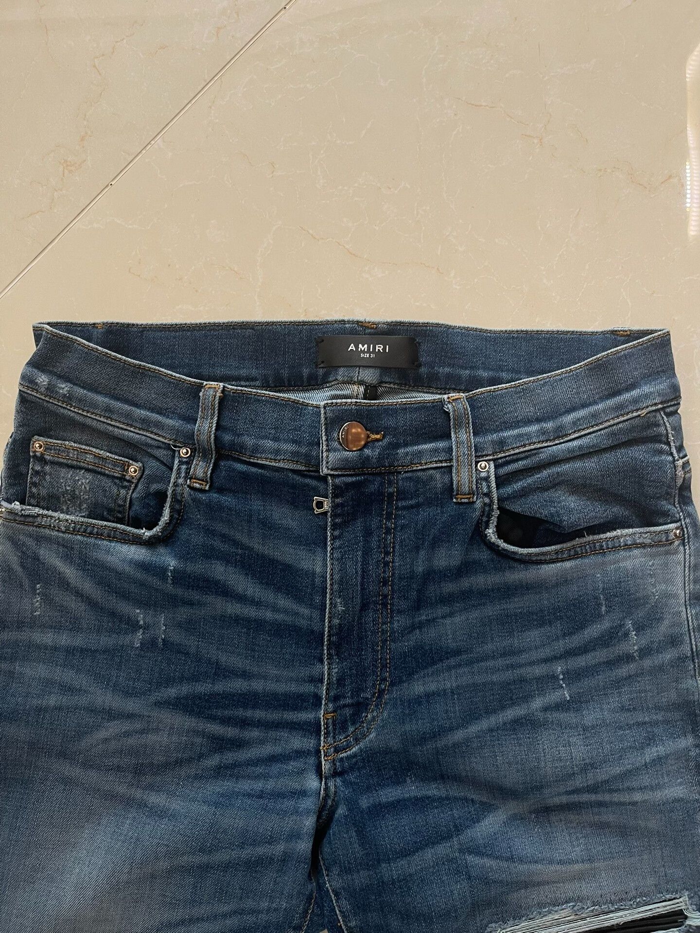 Amiri Amiri Blue Denim Shorts Size 31 Size US 31 - 4 Thumbnail