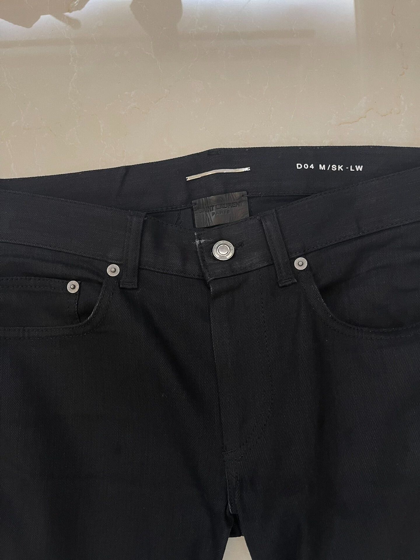 Saint Laurent Paris Saint Laurent Black Leather Motorcycle Pants Size US 31 - 3 Thumbnail