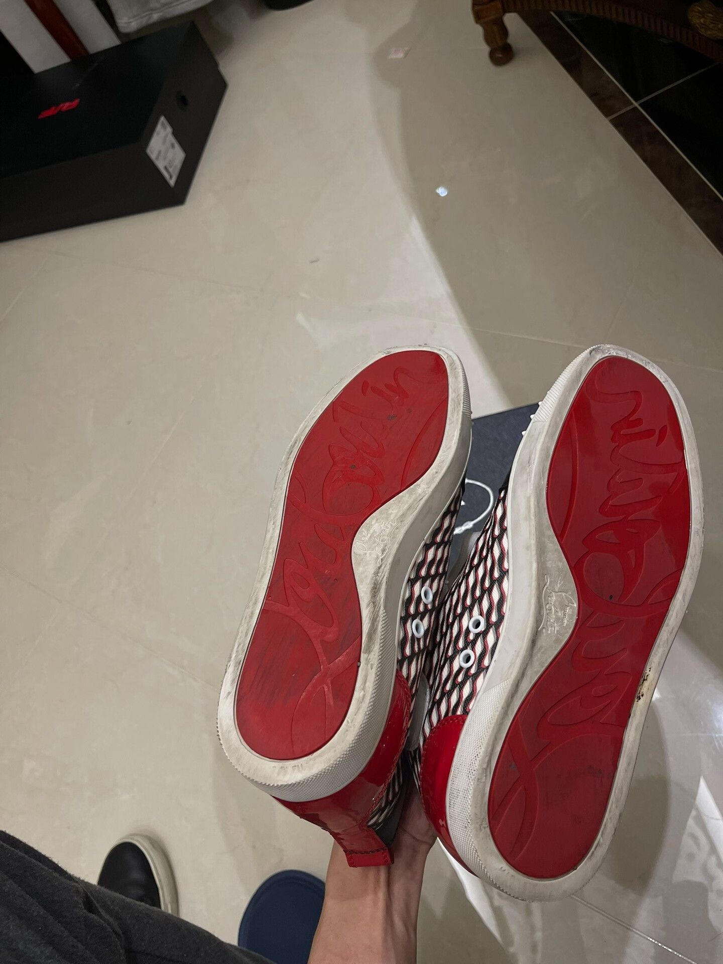Christian Louboutin Christian Louboutin Red Bottom High-Top Sneakers Size US 9 / EU 42 - 3 Thumbnail