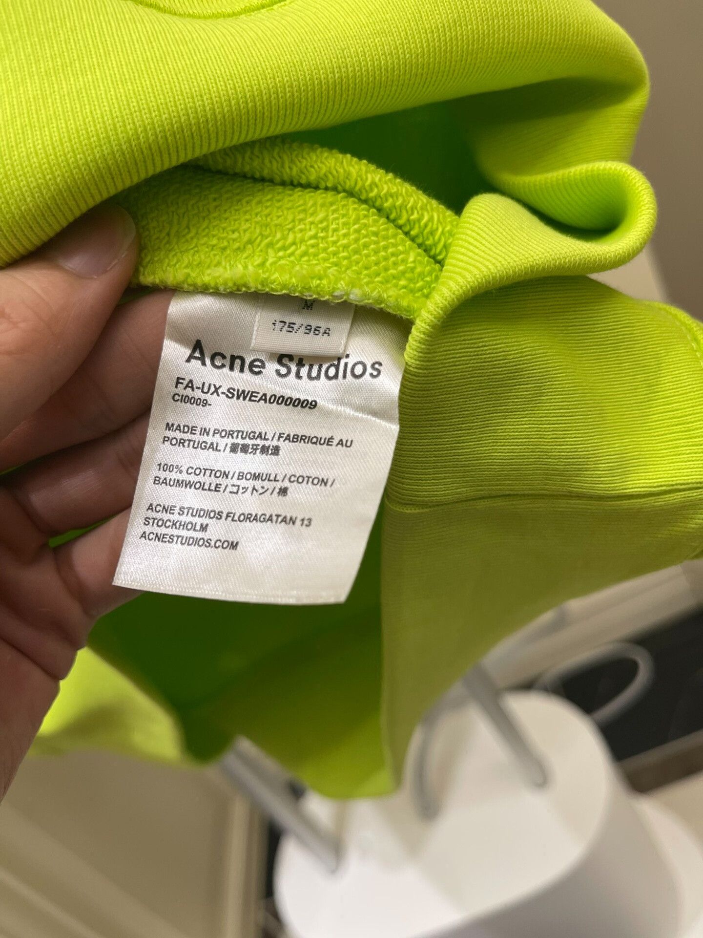 Acne Studios Acne Smile Hoodie in Bright Green Size US M / EU 48-50 / 2 - 2 Thumbnail