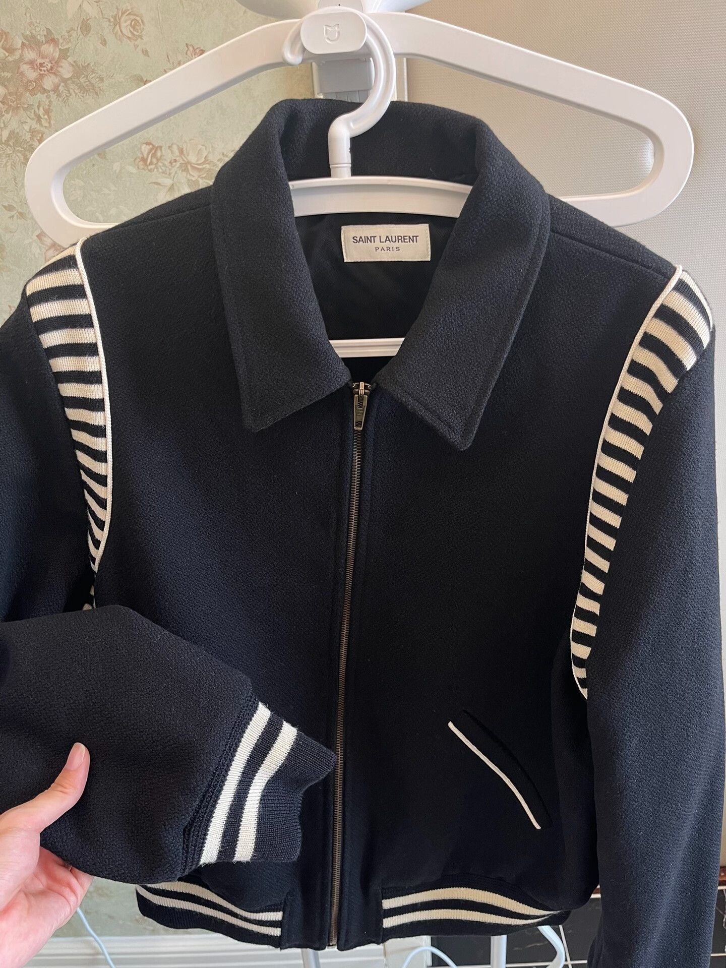 Saint Laurent Paris Saint Laurent Black Zebra Print Baseball Jacket Size US L / EU 52-54 / 3 - 3 Thumbnail