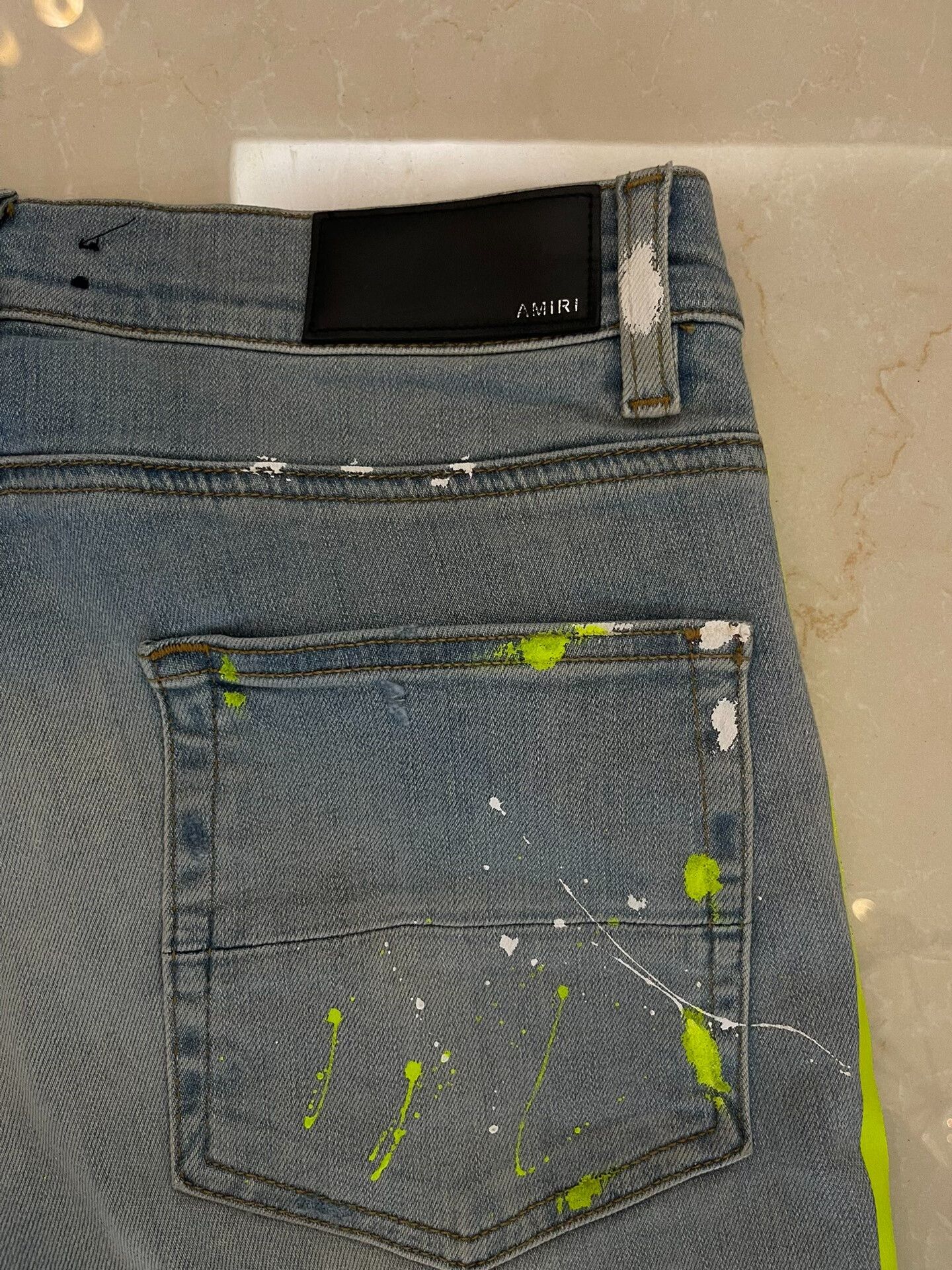 Amiri Amiri Neon Distressed Denim Jeans Size US 32 / EU 48 - 7 Thumbnail