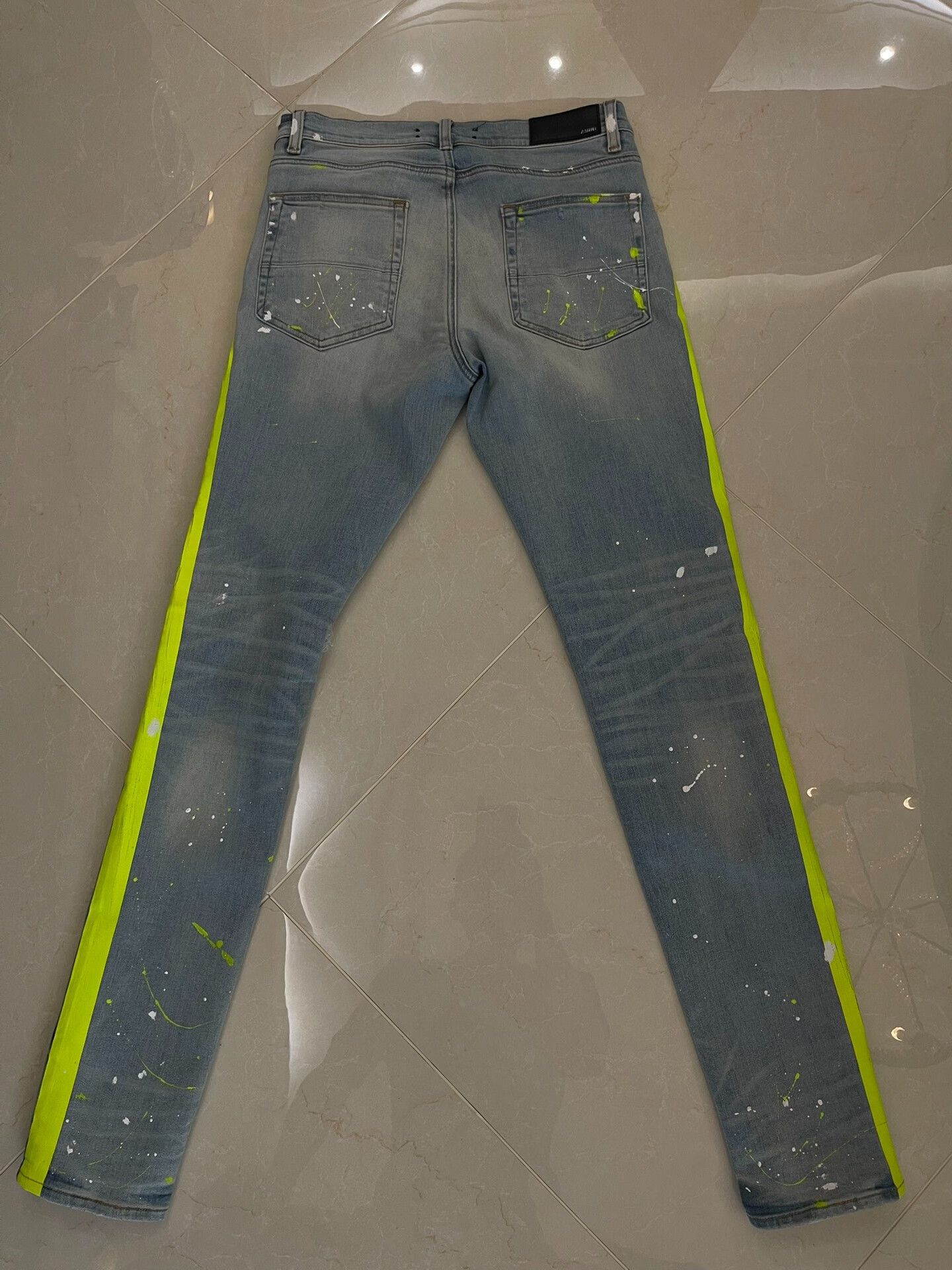 Amiri Amiri Neon Distressed Denim Jeans Size US 32 / EU 48 - 6 Thumbnail