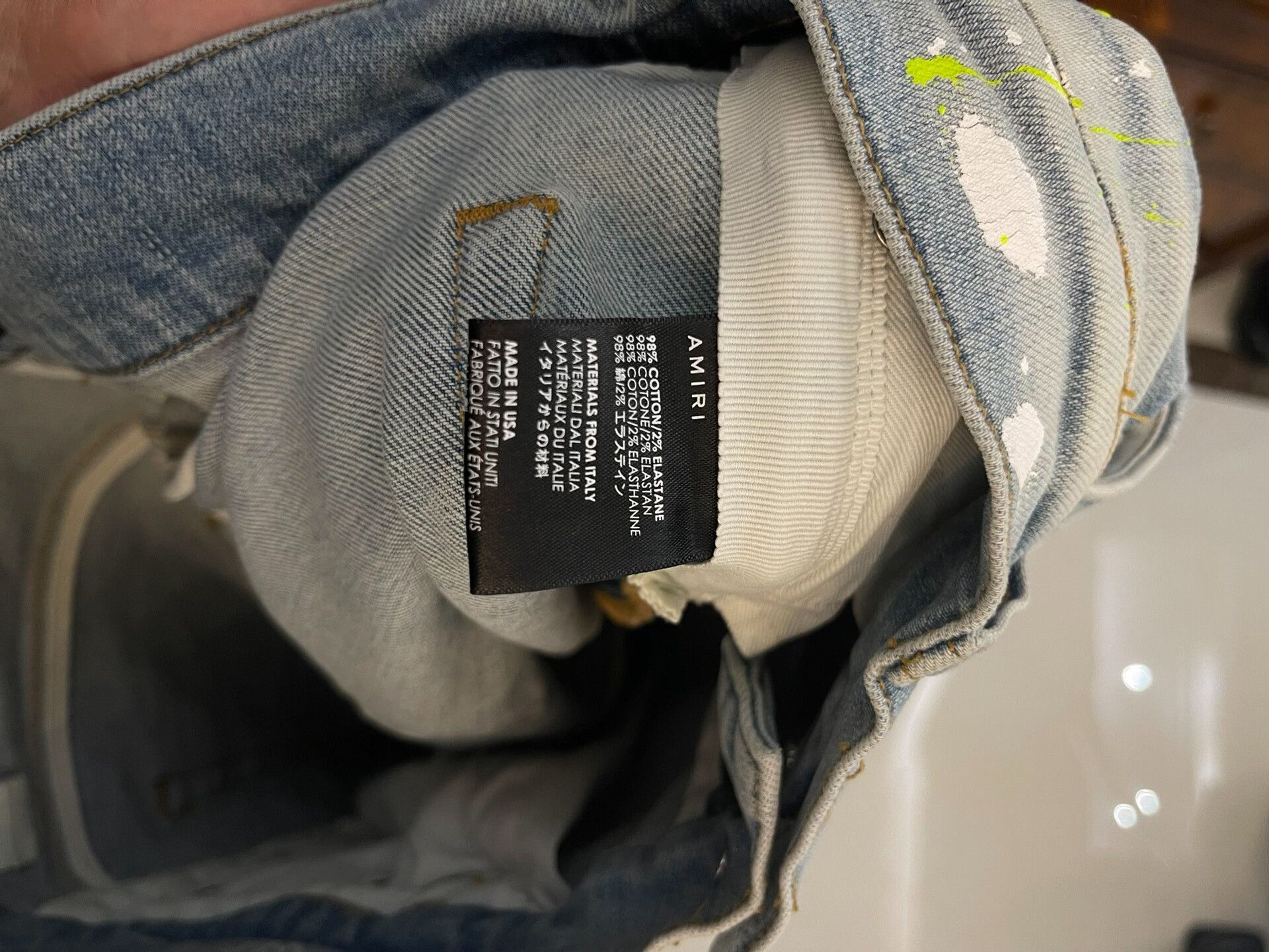 Amiri Amiri Neon Distressed Denim Jeans Size US 32 / EU 48 - 5 Thumbnail