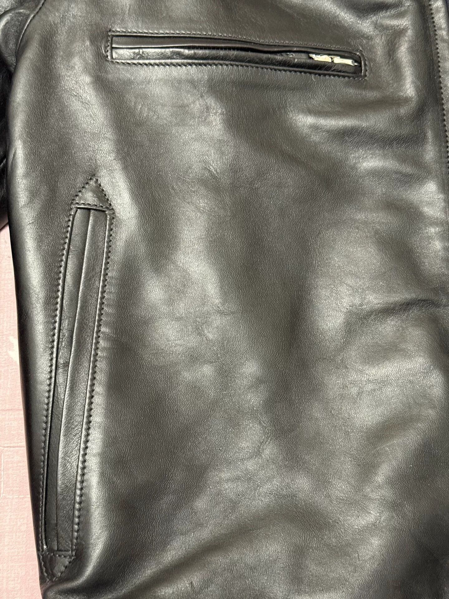 Eastman Leather Clothing WWII-Inspired Black Leather Flight Jacket Size US L / EU 52-54 / 3 - 3 Thumbnail