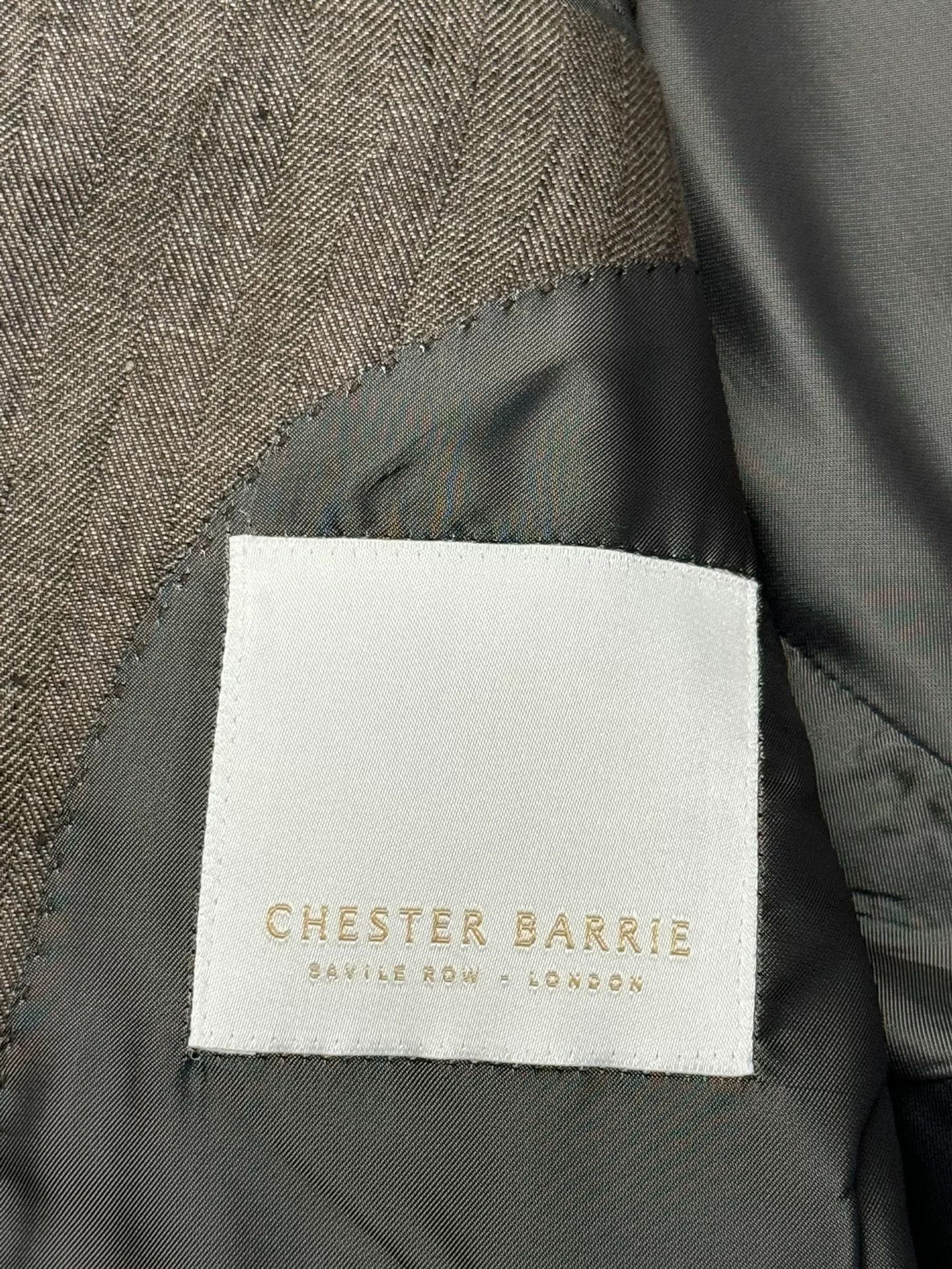 Chester Barrie Chester Barrie Gray Linen Suit Jacket Size US M / EU 48-50 / 2 - 4 Thumbnail