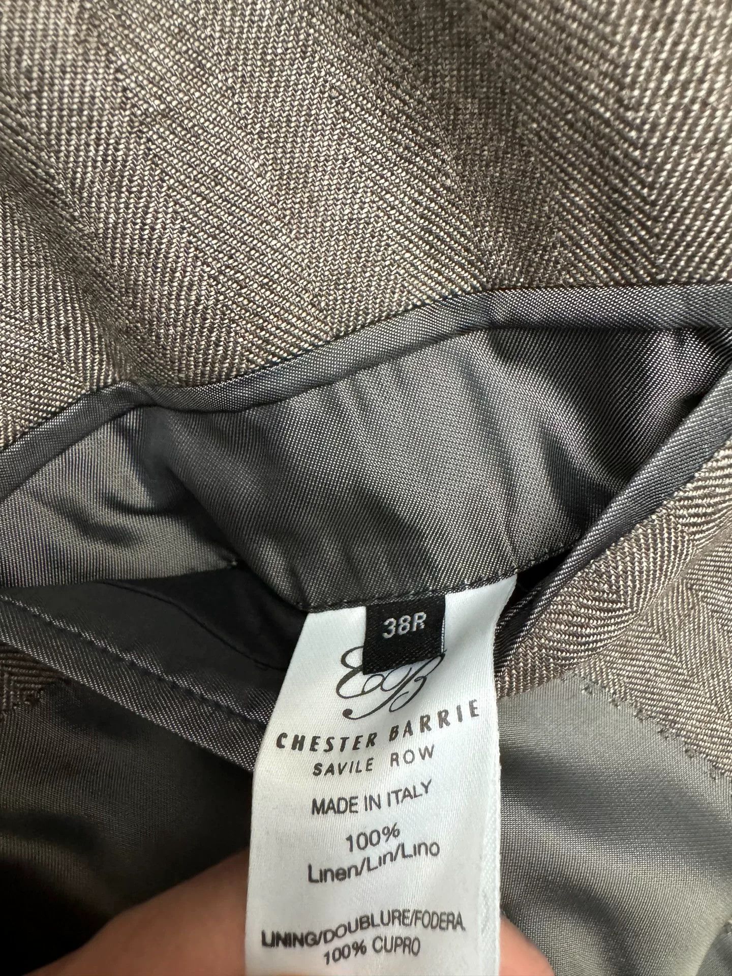 Chester Barrie Chester Barrie Gray Linen Suit Jacket Size US M / EU 48-50 / 2 - 6 Thumbnail