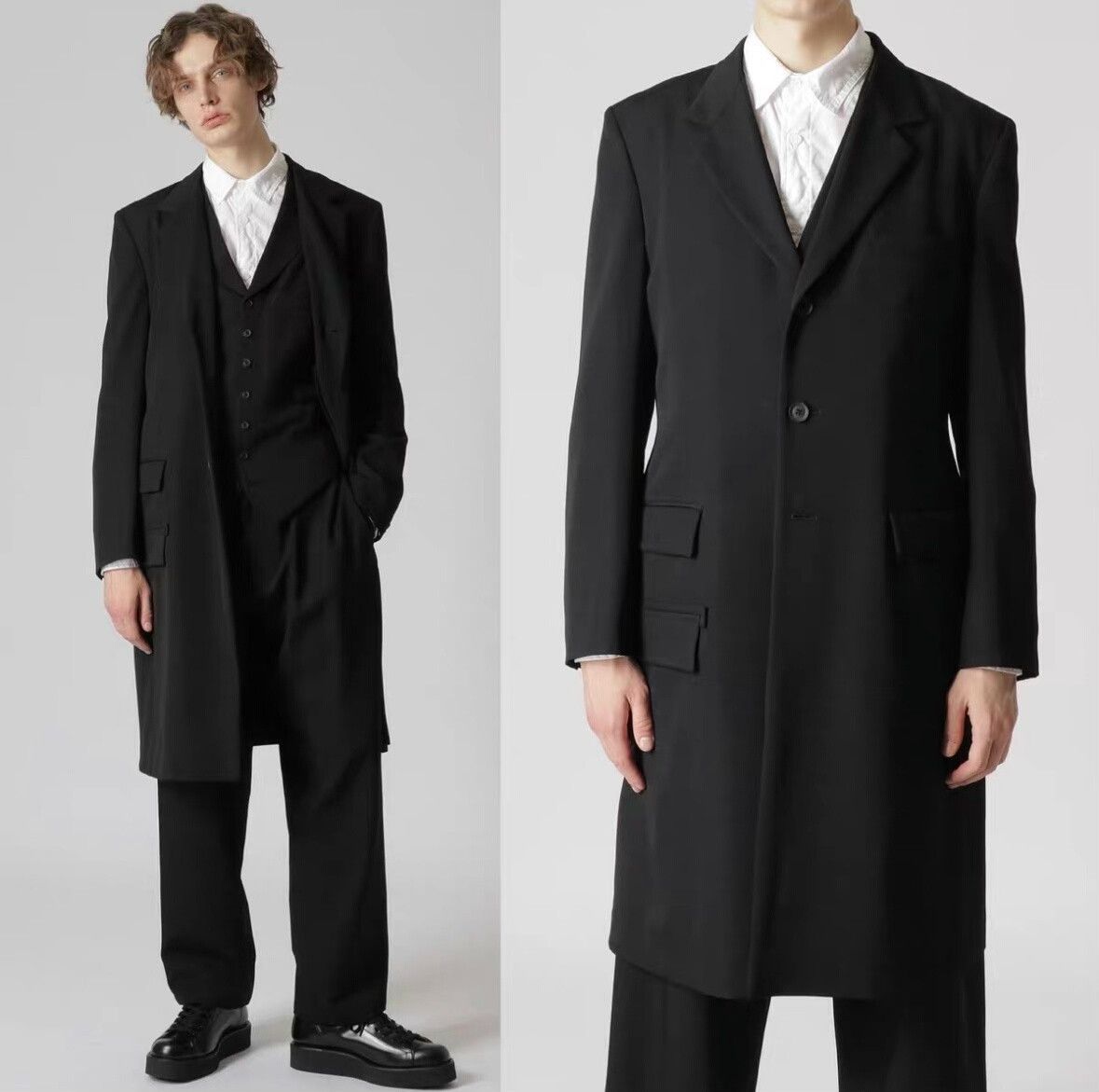 Yohji Yamamoto YOHJI YAMAMOTO Black Doctor Jacket Size US S / EU 44-46 / 1 - 2 Thumbnail