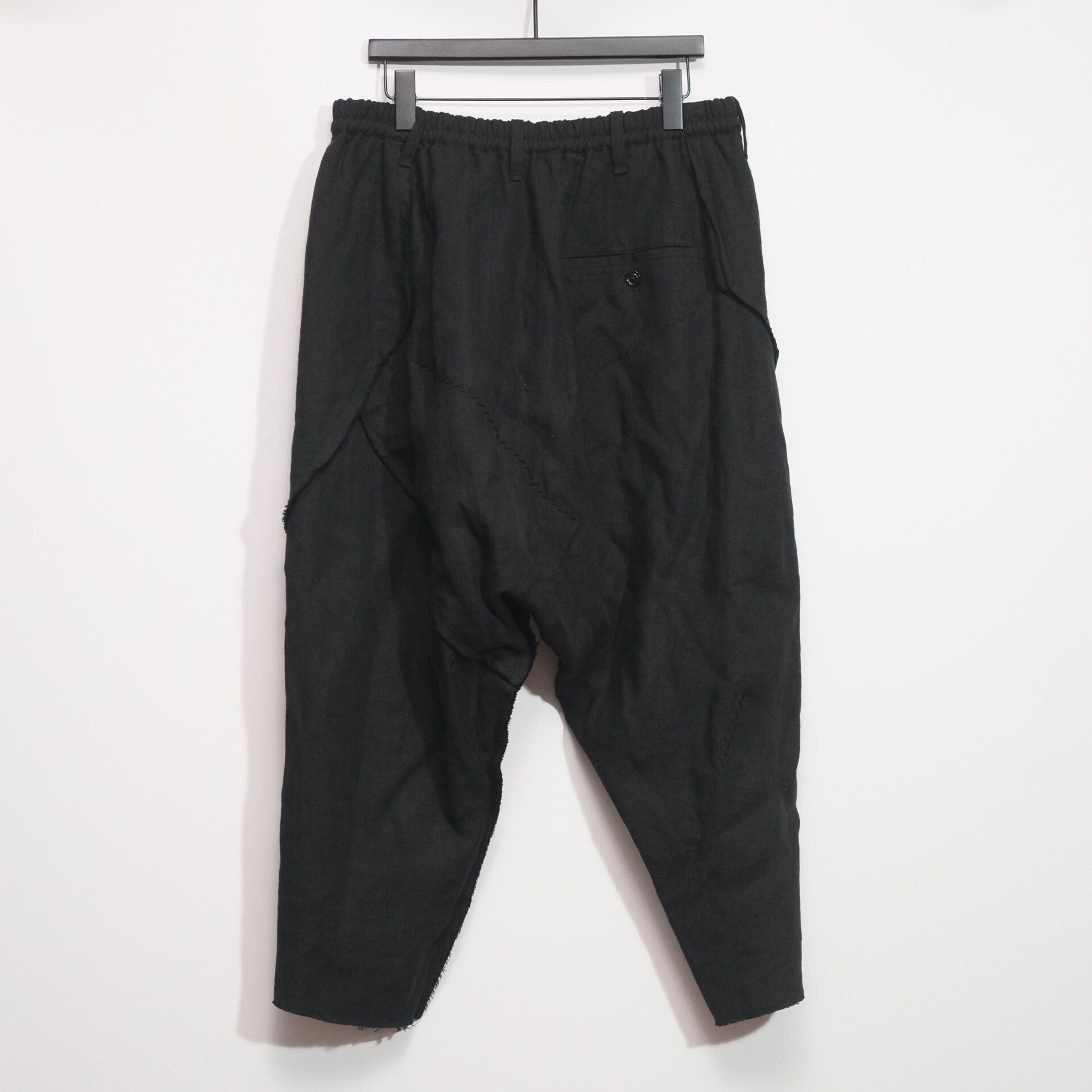 Yohji Yamamoto Yohji Yamamoto Black Low Rise Trousers Size US 26 / EU 42 - 6 Thumbnail