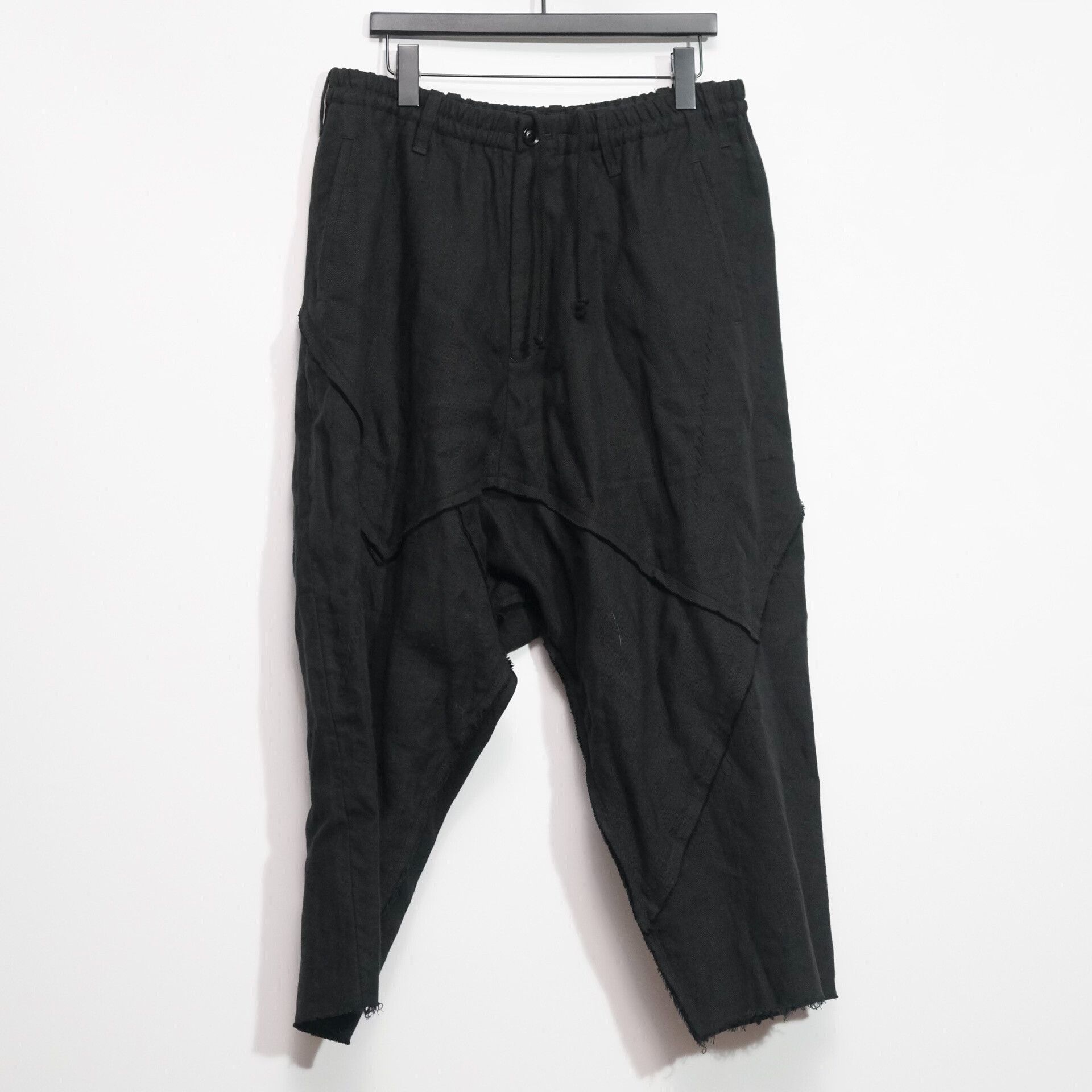 Yohji Yamamoto Yohji Yamamoto Black Low Rise Trousers Size US 26 / EU 42 - 2 Thumbnail