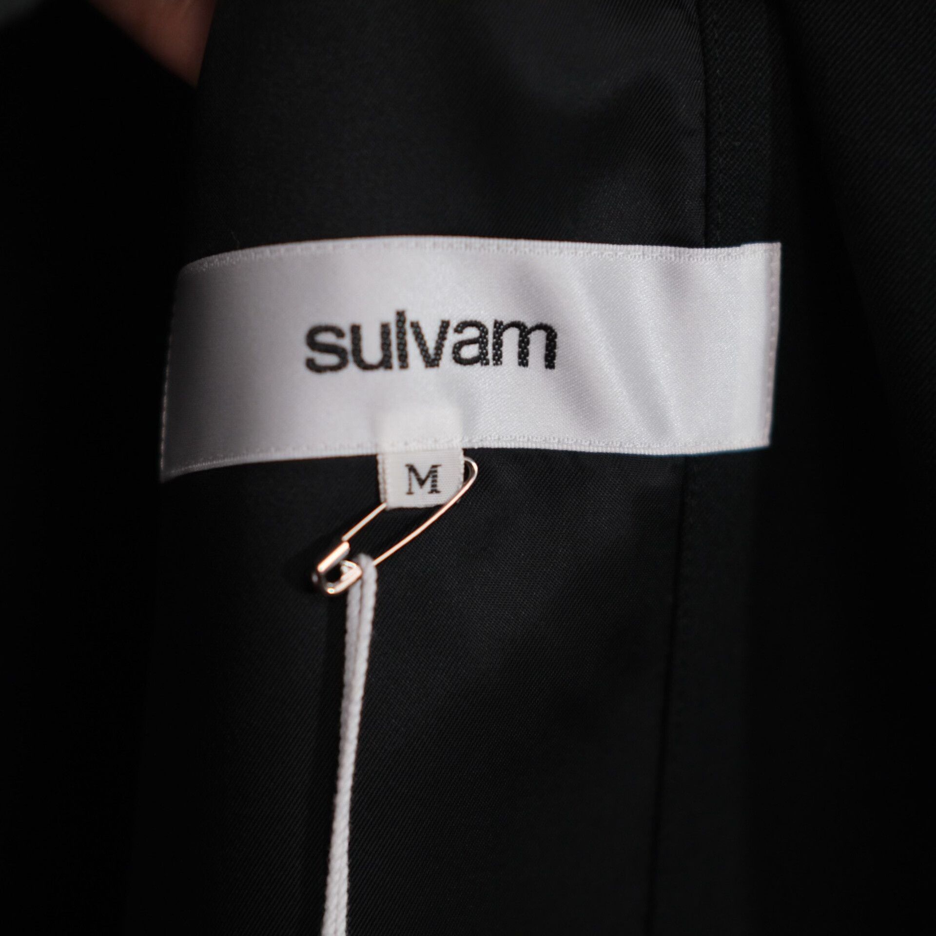 Sulvam Stylish Black Coat by Sulvam Size US M / EU 48-50 / 2 - 7 Thumbnail