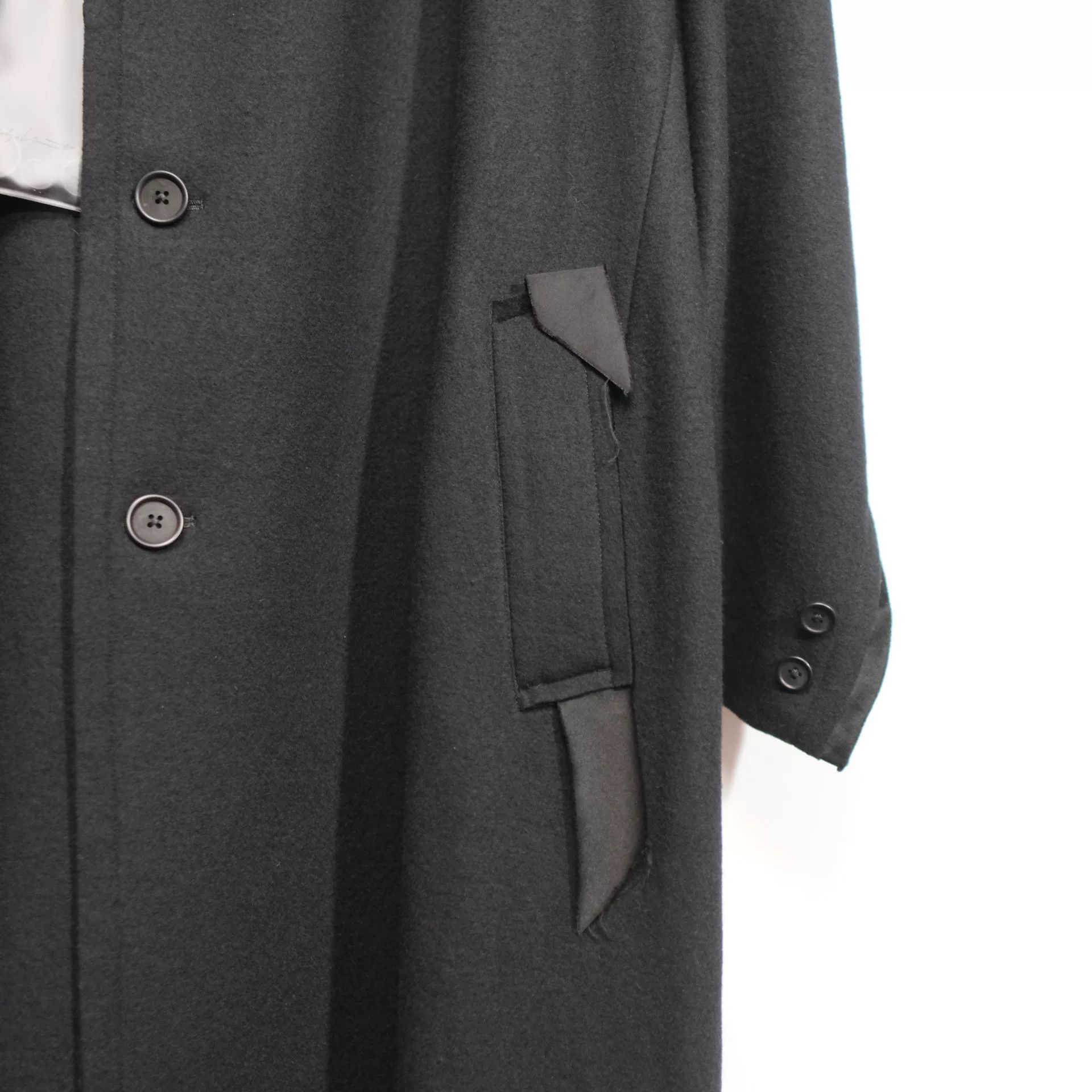 Yohji Yamamoto Unique Black Yohji Yamamoto Coat Size L / US 10 / IT 46 - 4 Thumbnail