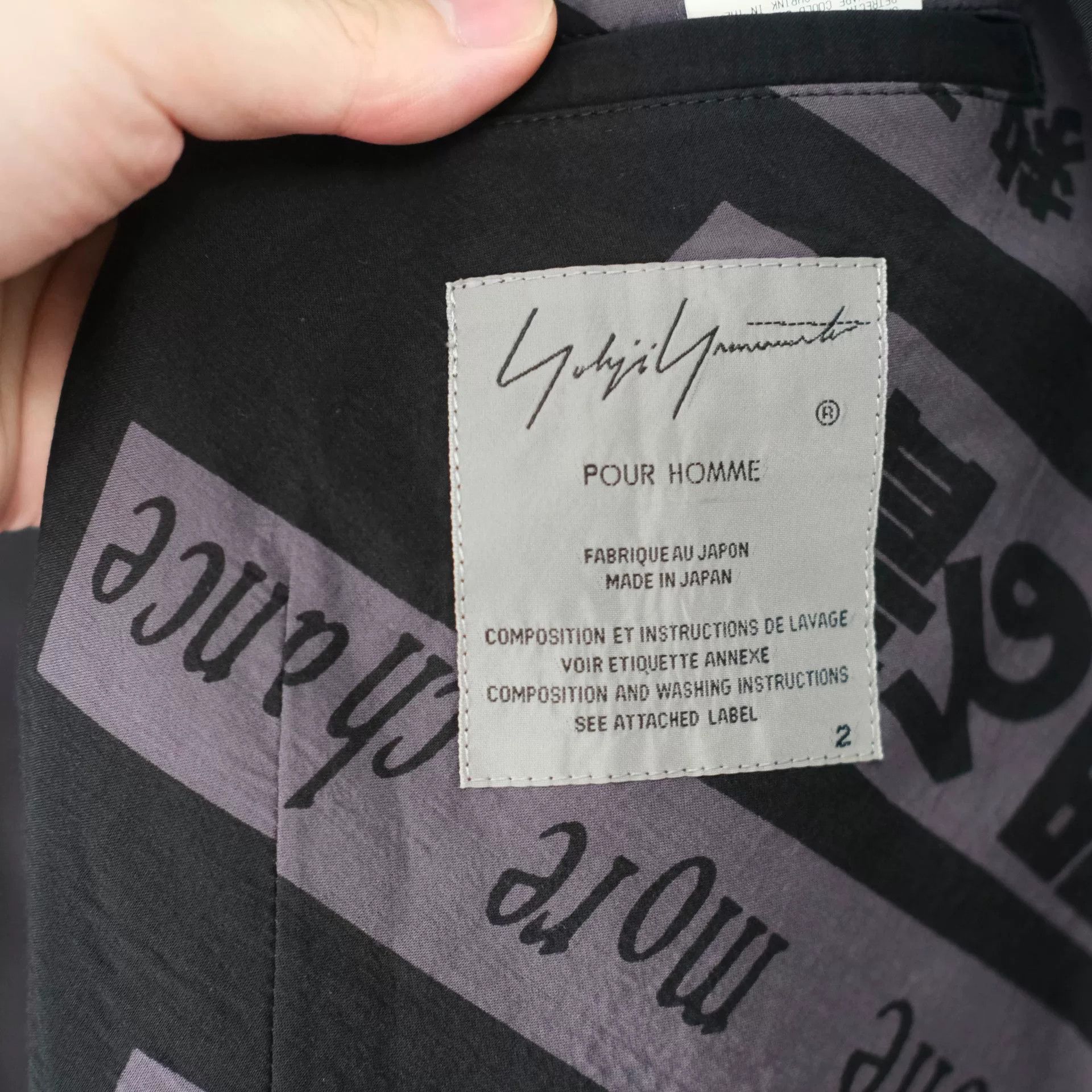 Yohji Yamamoto Yohji Yamamoto Black Character Suit Jacket Size US M / EU 48-50 / 2 - 5 Thumbnail