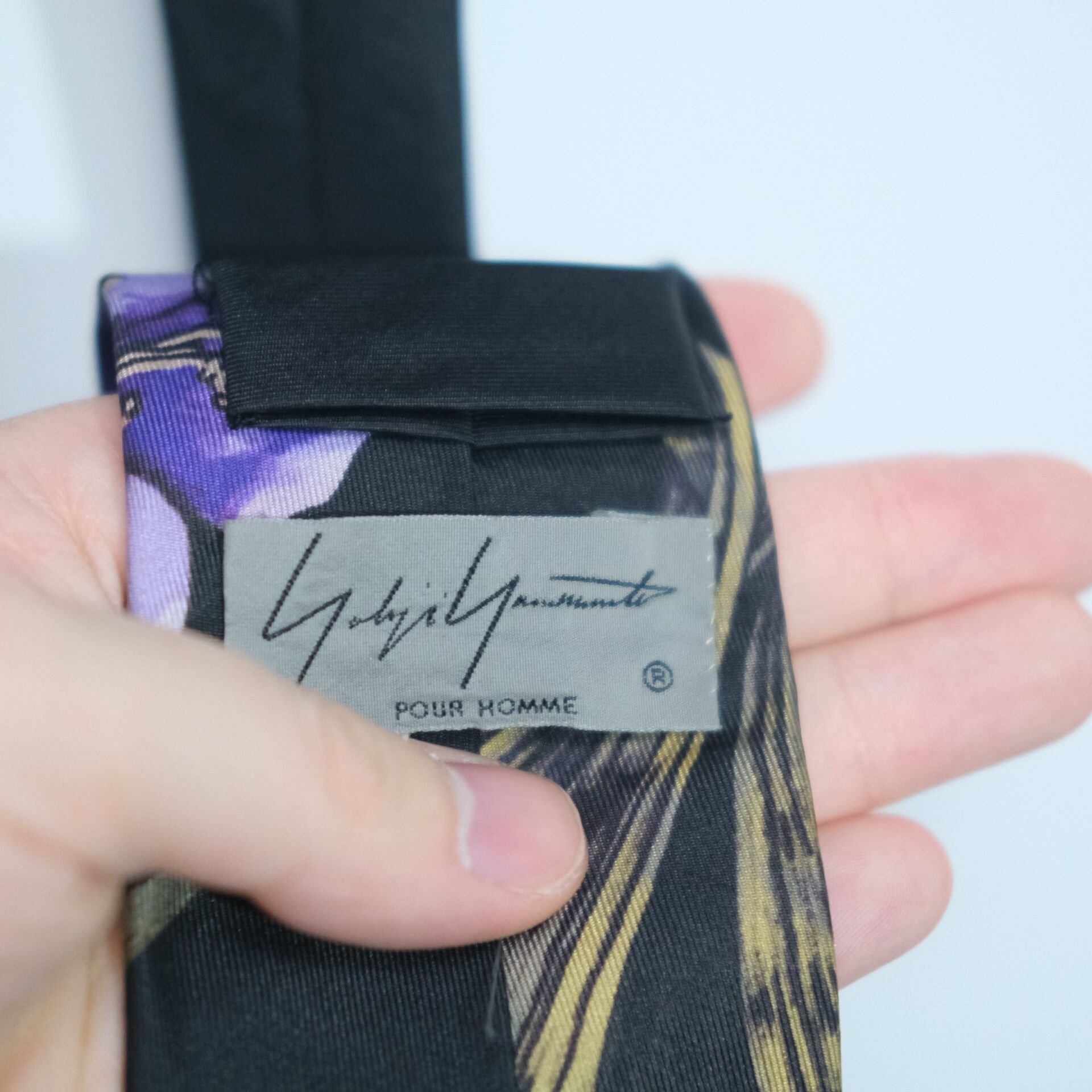 Yohji Yamamoto Yohji Yamamoto Purple Floral Silk Tie Size ONE SIZE - 5 Thumbnail