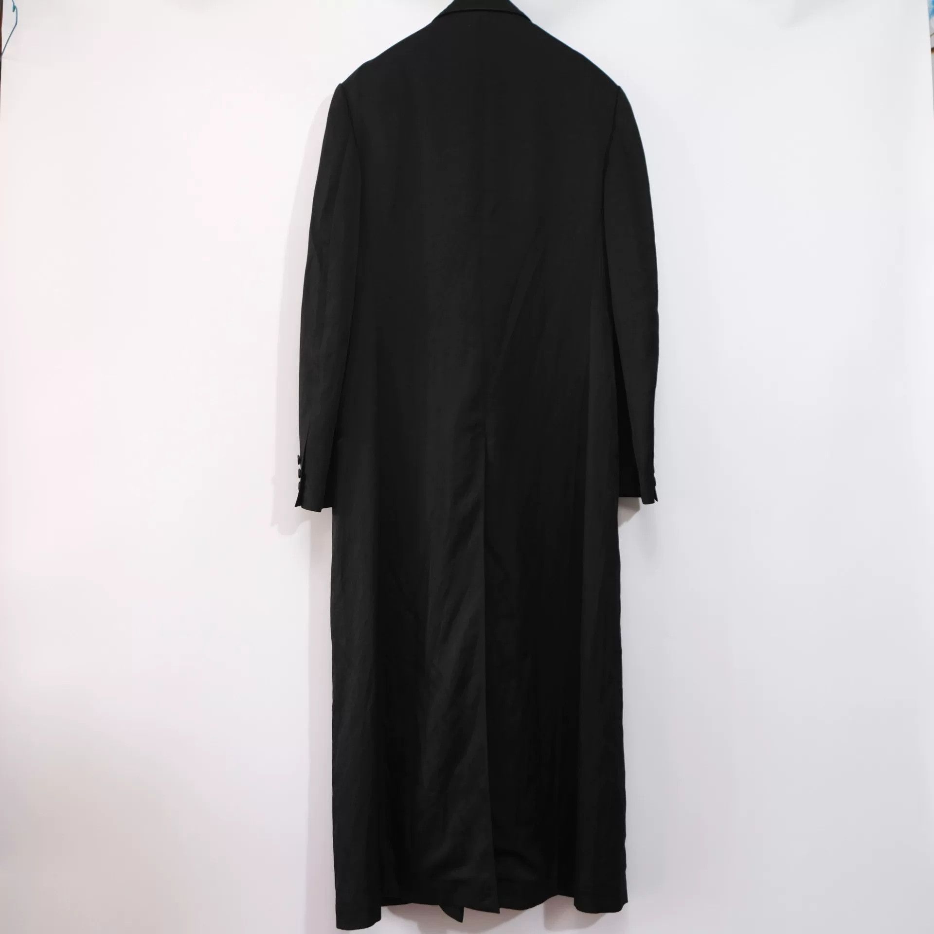 Yohji Yamamoto Yohji Yamamoto Long Coat with Leather Details Size US M / EU 48-50 / 2 - 8 Thumbnail