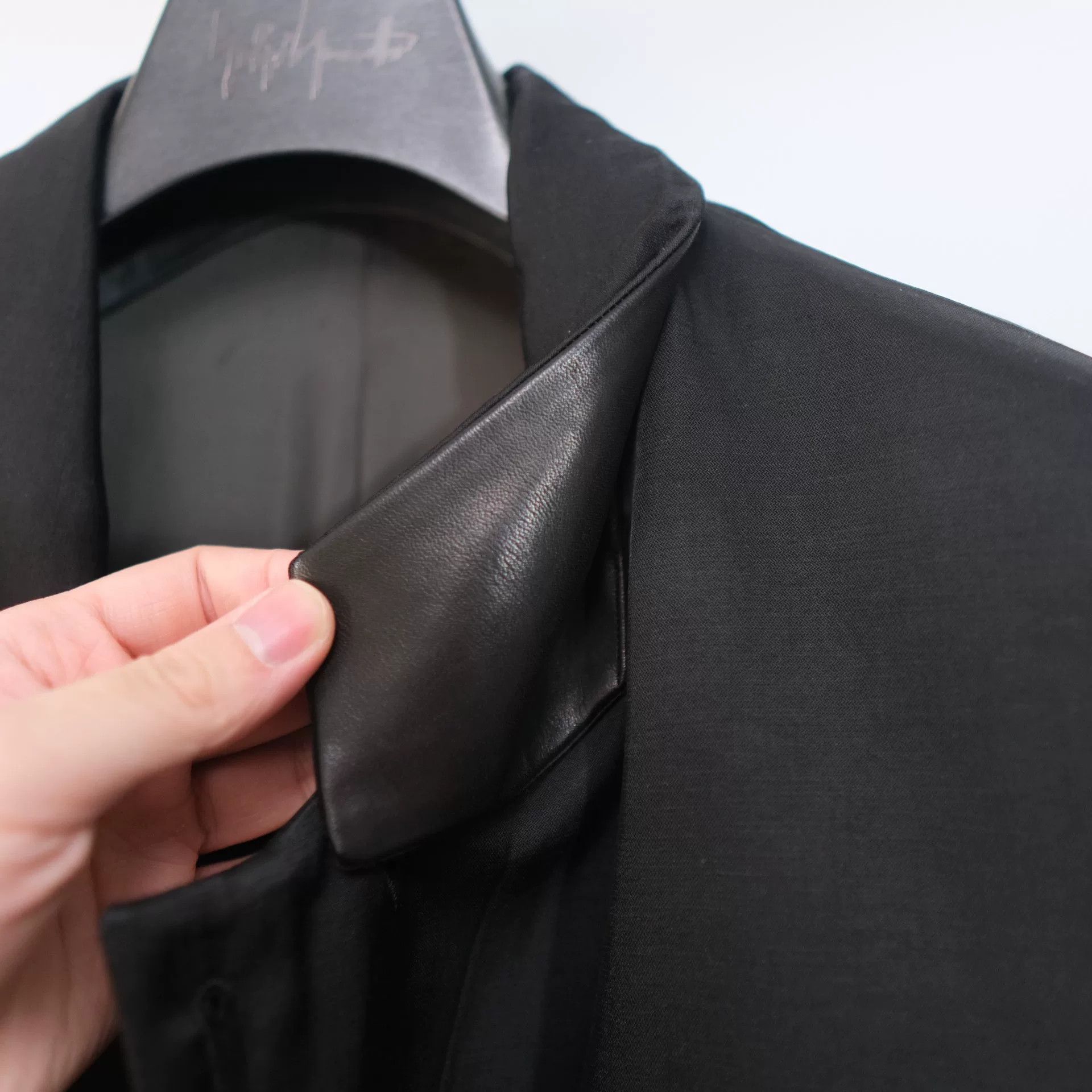 Yohji Yamamoto Yohji Yamamoto Long Coat with Leather Details Size US M / EU 48-50 / 2 - 7 Thumbnail