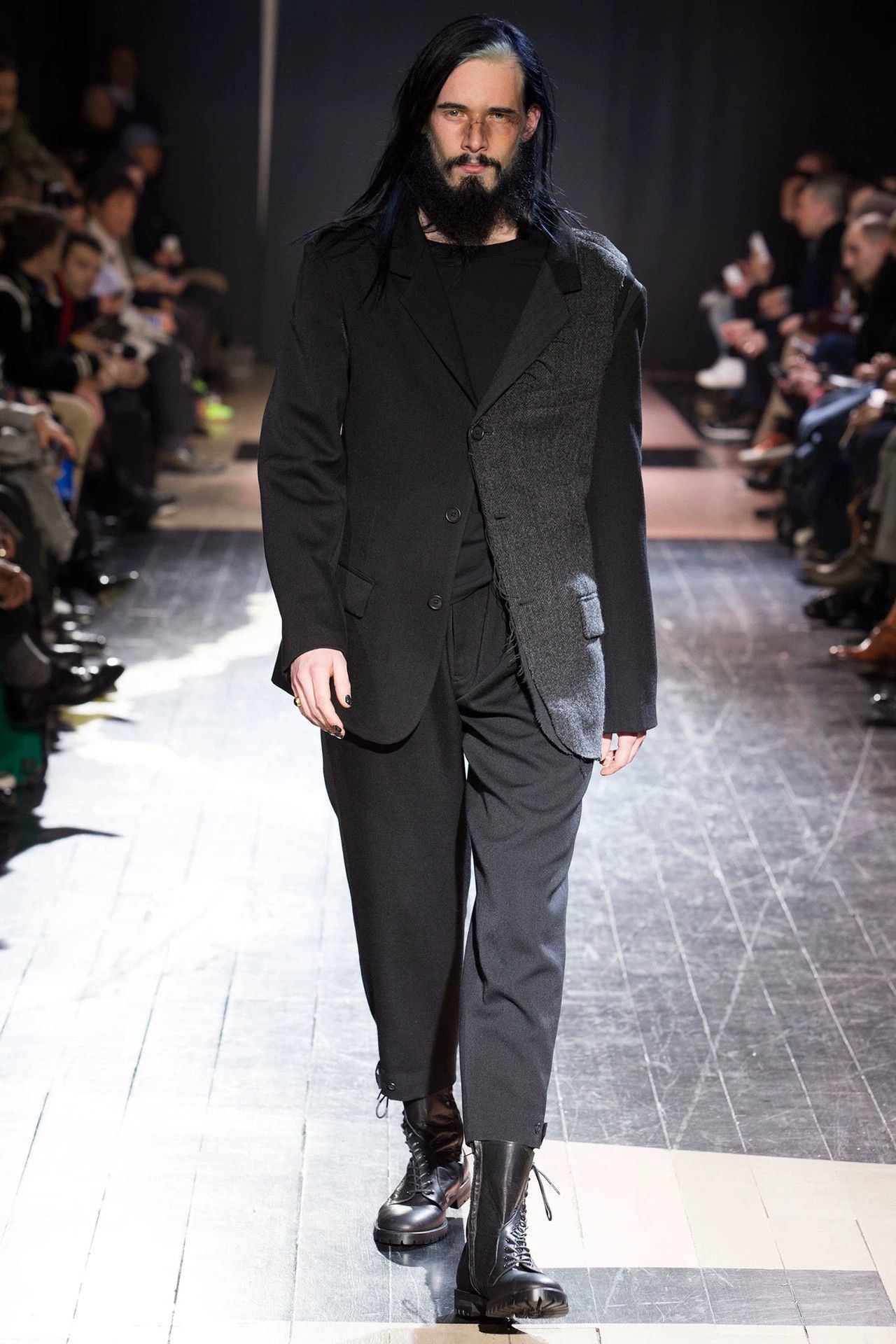 Yohji Yamamoto Yohji Yamamoto Black and Gray Jacket Size US M / EU 48-50 / 2 - 2 Thumbnail