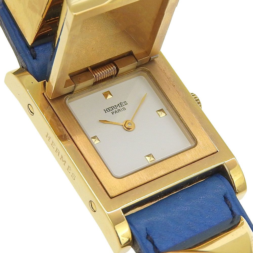 Hermes Hermes Hermès Medor Gold Plated Metal Quartz DUTY FREE for USA Size ONE SIZE - 3 Thumbnail