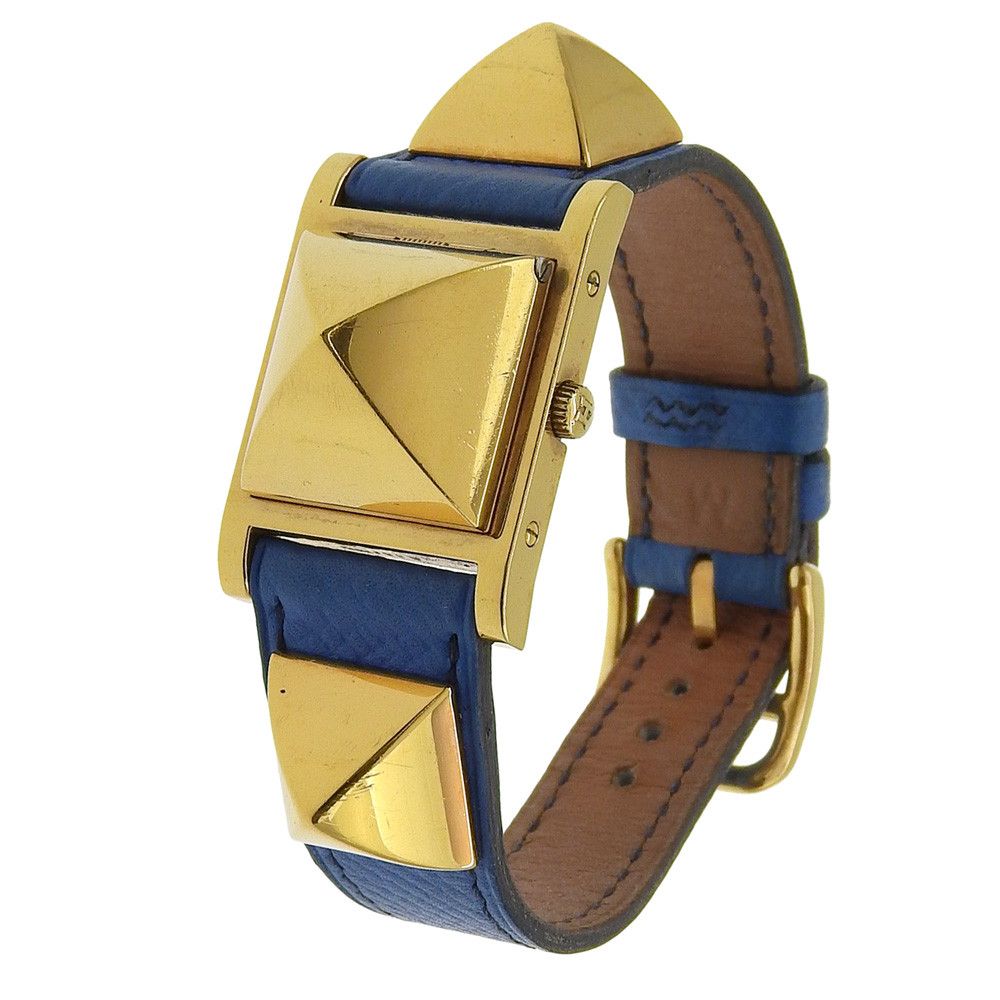 Hermes Hermes Hermès Medor Gold Plated Metal Quartz DUTY FREE for USA Size ONE SIZE - 2 Thumbnail