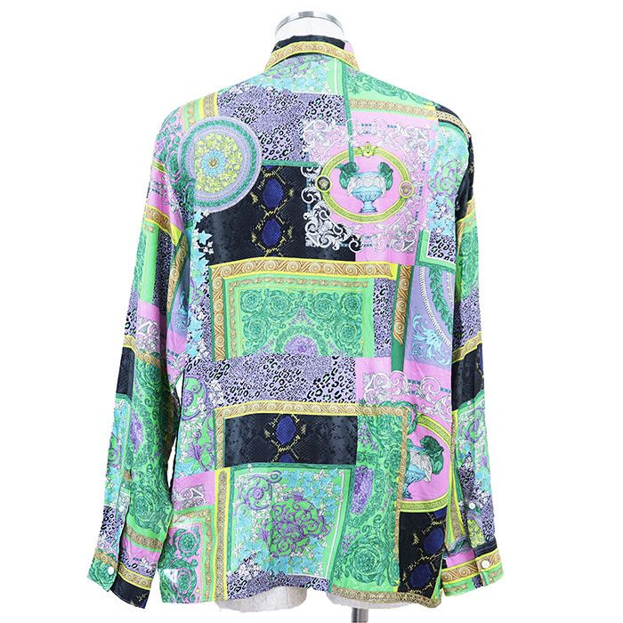 Versace Versace Versace HERITAGE FIT 100% Silk Shirt Textile Dress Shirt DUTY FREE for USA Size ONE SIZE - 5 Thumbnail