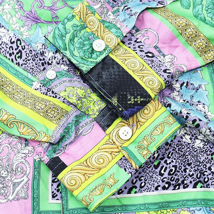 Versace Versace Versace HERITAGE FIT 100% Silk Shirt Textile Dress Shirt DUTY FREE for USA Size ONE SIZE - 8 Thumbnail