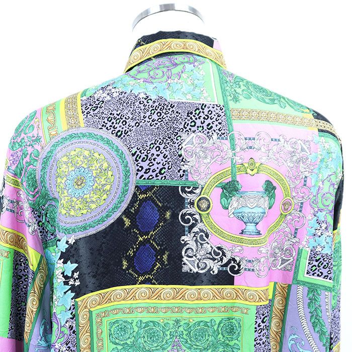 Versace Versace Versace HERITAGE FIT 100% Silk Shirt Textile Dress Shirt DUTY FREE for USA Size ONE SIZE - 6 Thumbnail