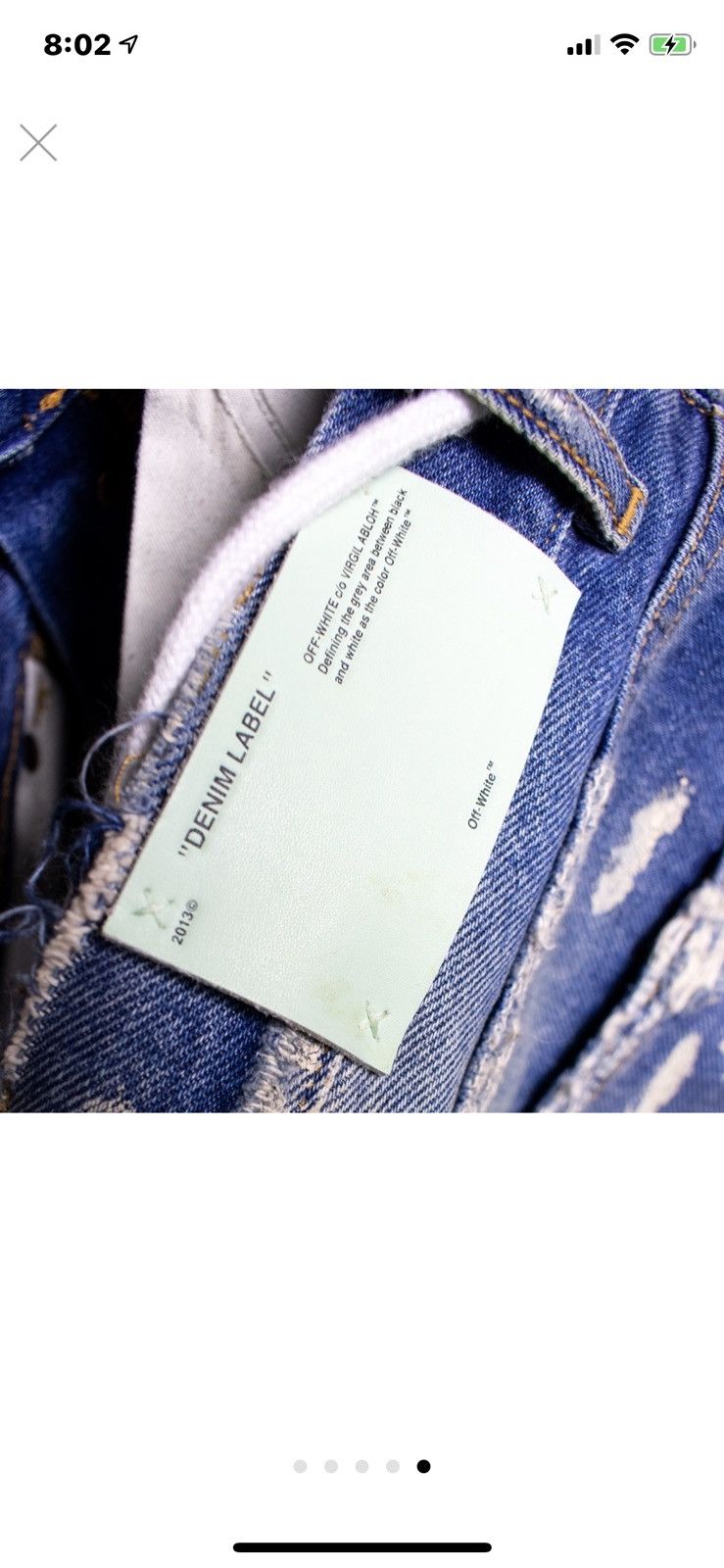 Off-White off white jeans offer up dont be a bum Size US 32 / EU 48 - 4 Thumbnail