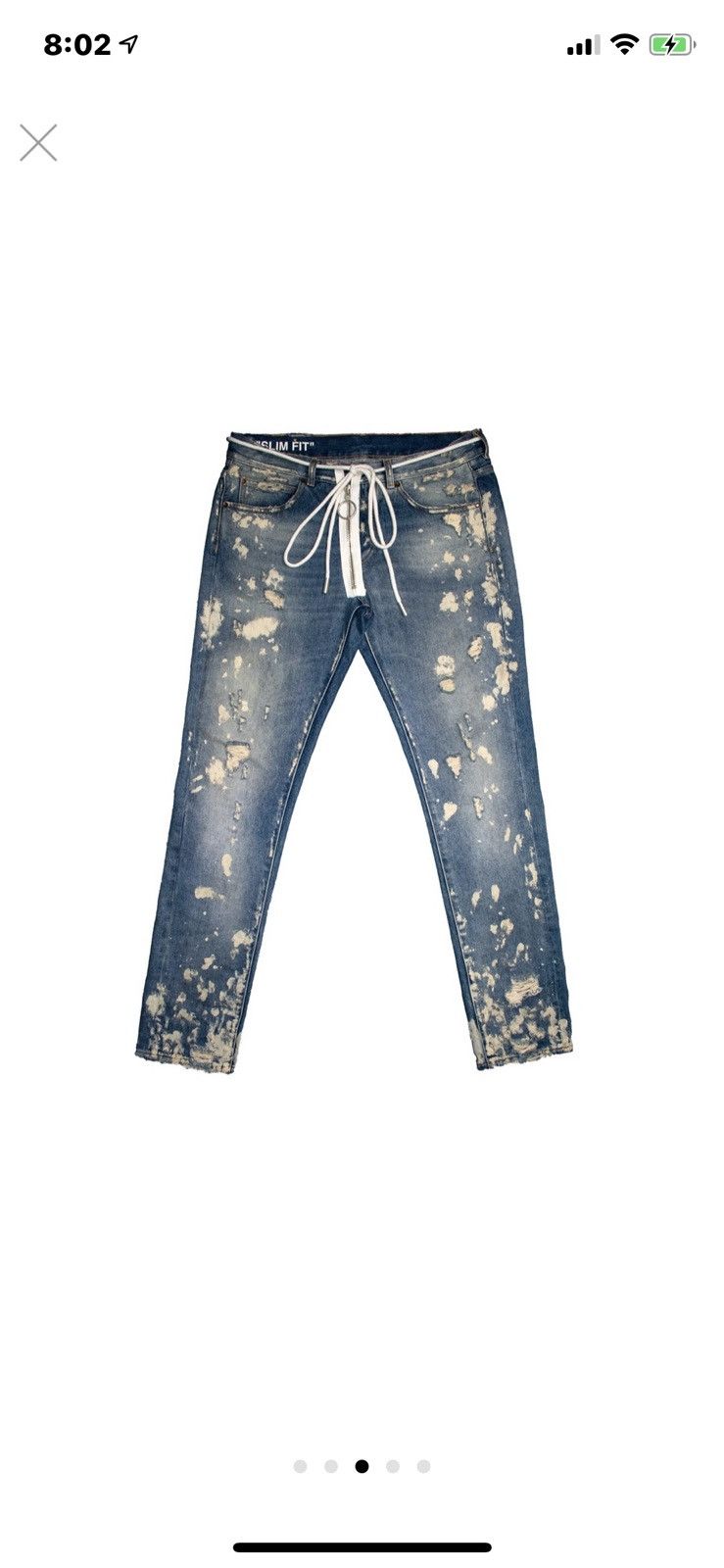 Off-White off white jeans offer up dont be a bum Size US 32 / EU 48 - 3 Thumbnail