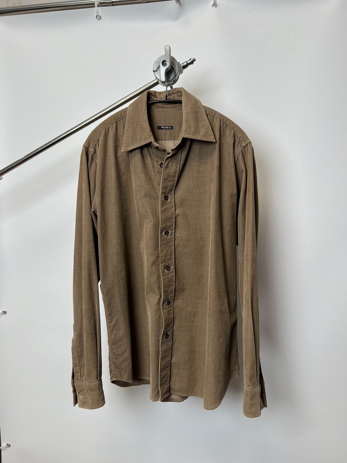 Miu Miu Miu Miu Vintage 80s Corduroy Shirt Size S / US 4 / IT 40 - 2 Thumbnail