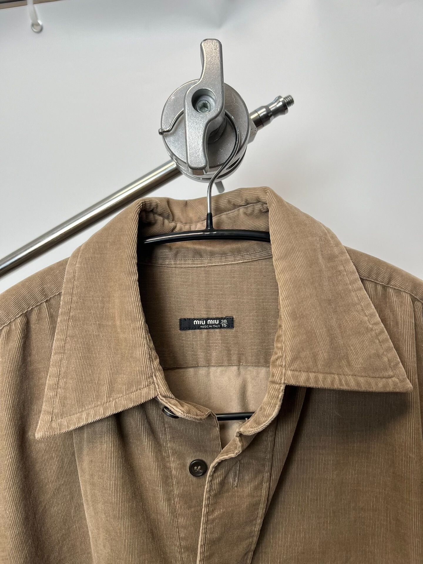 Miu Miu Miu Miu Vintage 80s Corduroy Shirt Size S / US 4 / IT 40 - 3 Thumbnail