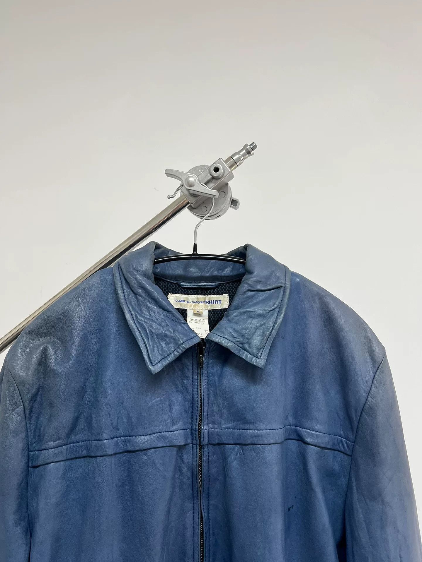 Comme des Garcons Comme des Garçons Blue Leather Jacket Size US M / EU 48-50 / 2 - 3 Thumbnail