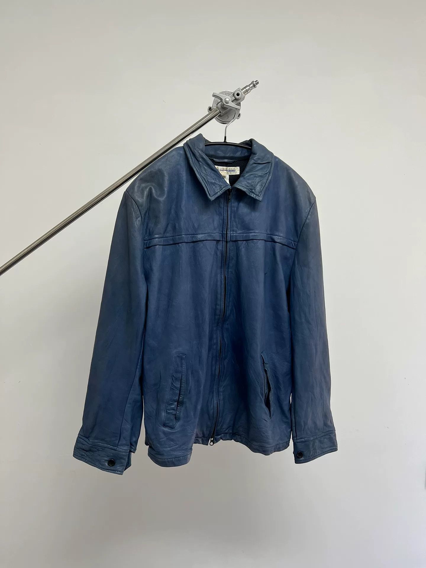 Comme des Garcons Comme des Garçons Blue Leather Jacket Size US M / EU 48-50 / 2 - 2 Thumbnail
