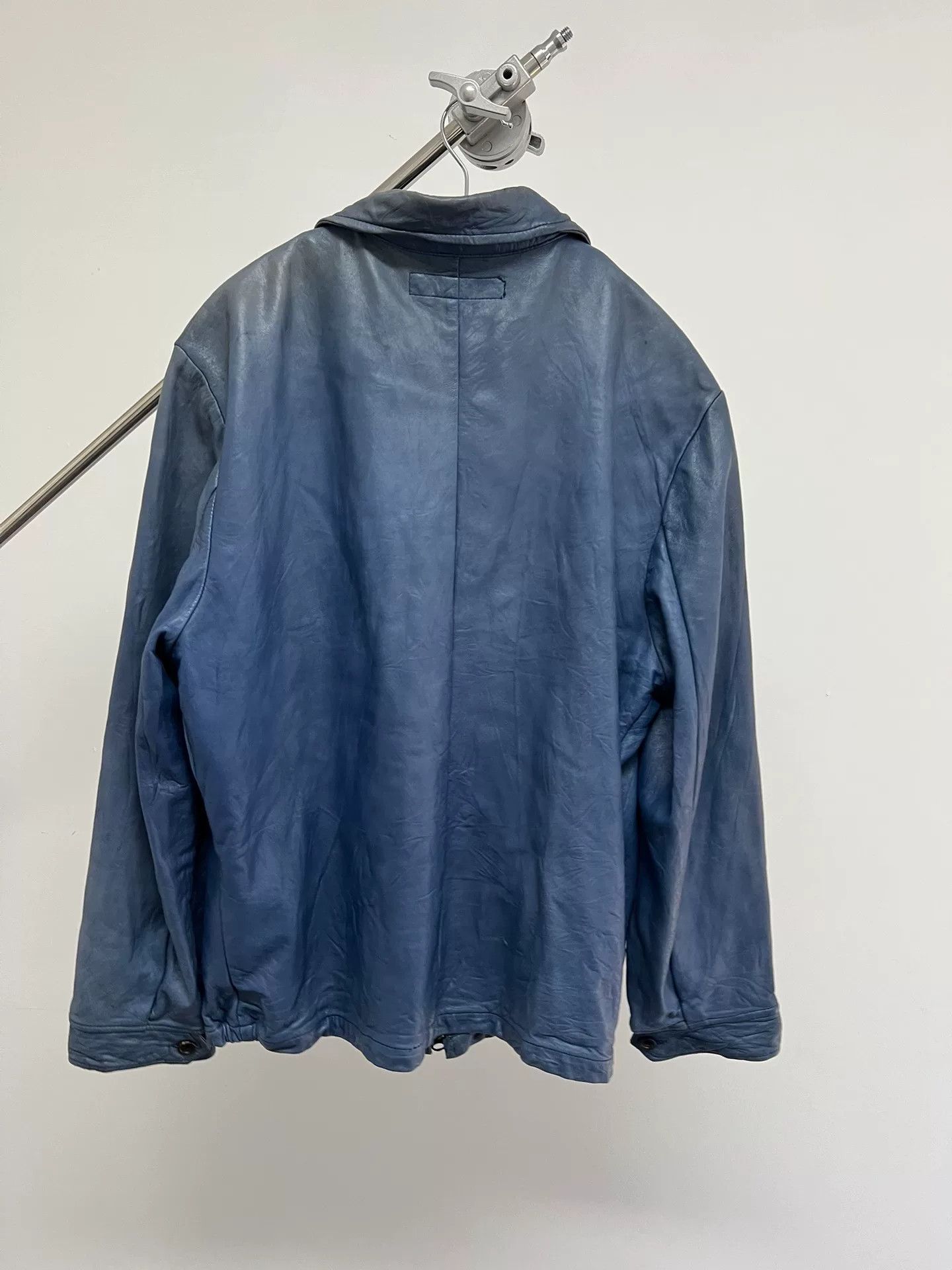 Comme des Garcons Comme des Garçons Blue Leather Jacket Size US M / EU 48-50 / 2 - 7 Thumbnail