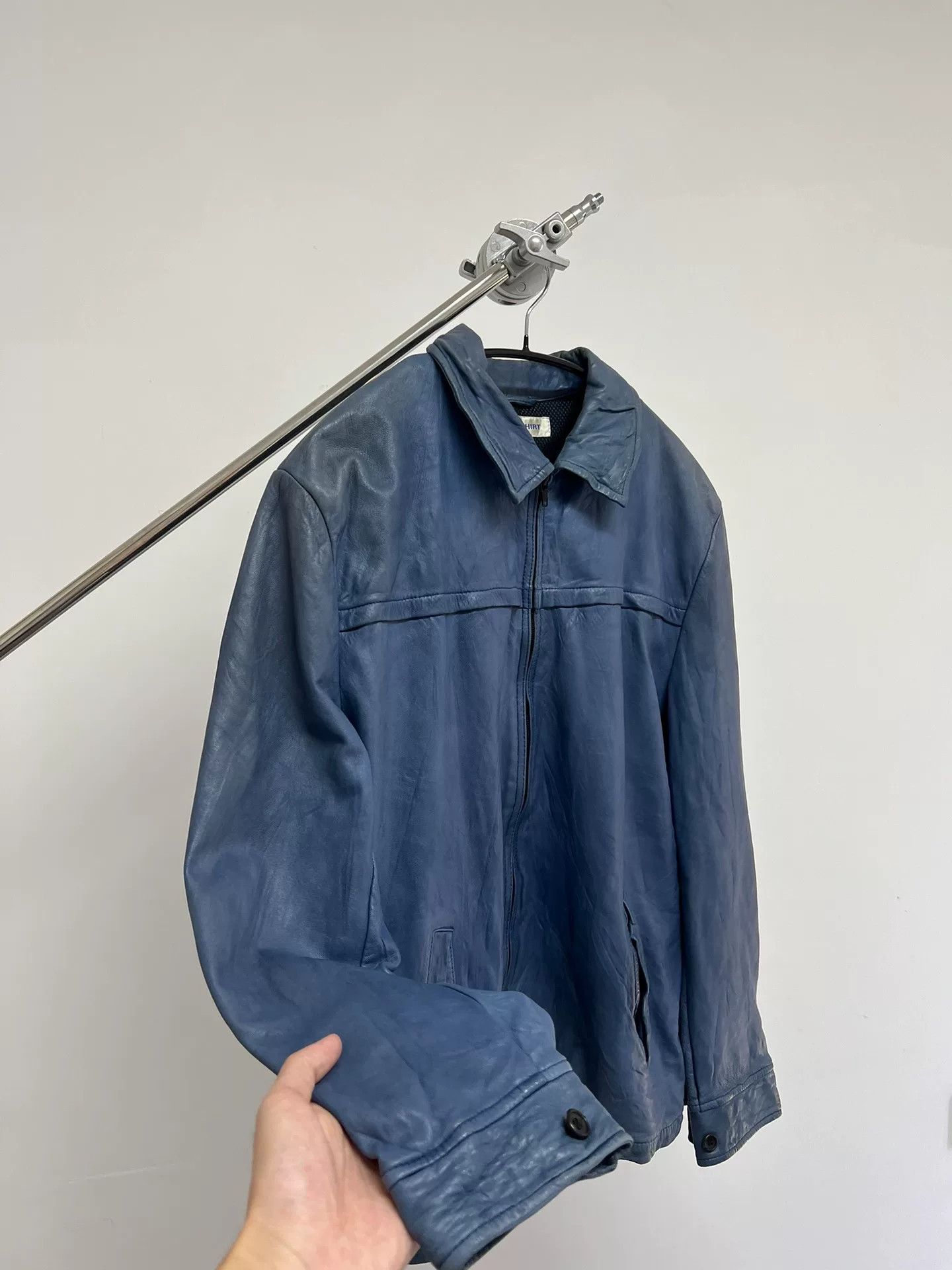 Comme des Garcons Comme des Garçons Blue Leather Jacket Size US M / EU 48-50 / 2 - 4 Thumbnail