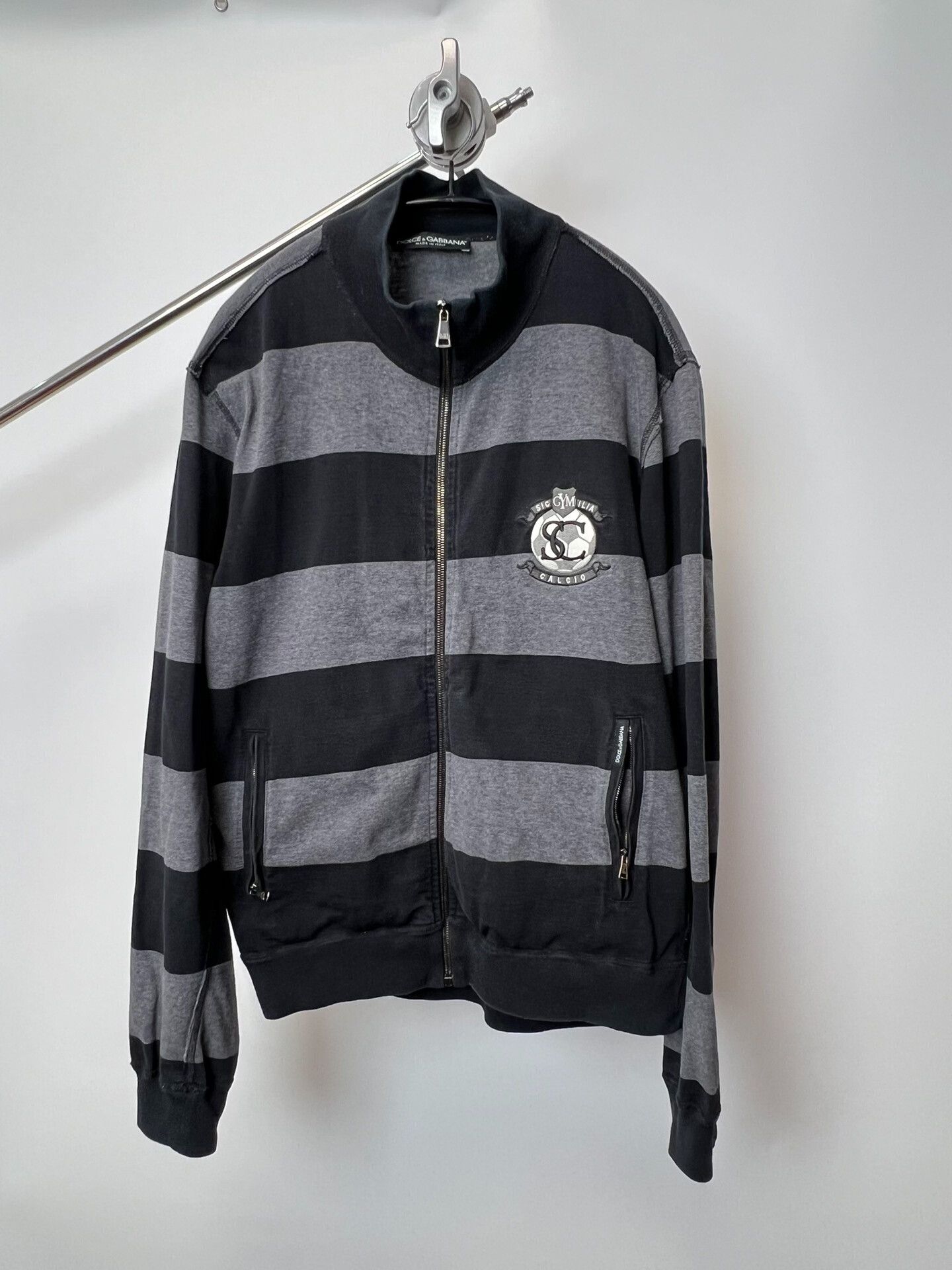 Dolce & Gabbana Dolce & Gabbana Striped Zip Sweatshirt Size US M / EU 48-50 / 2 - 2 Thumbnail