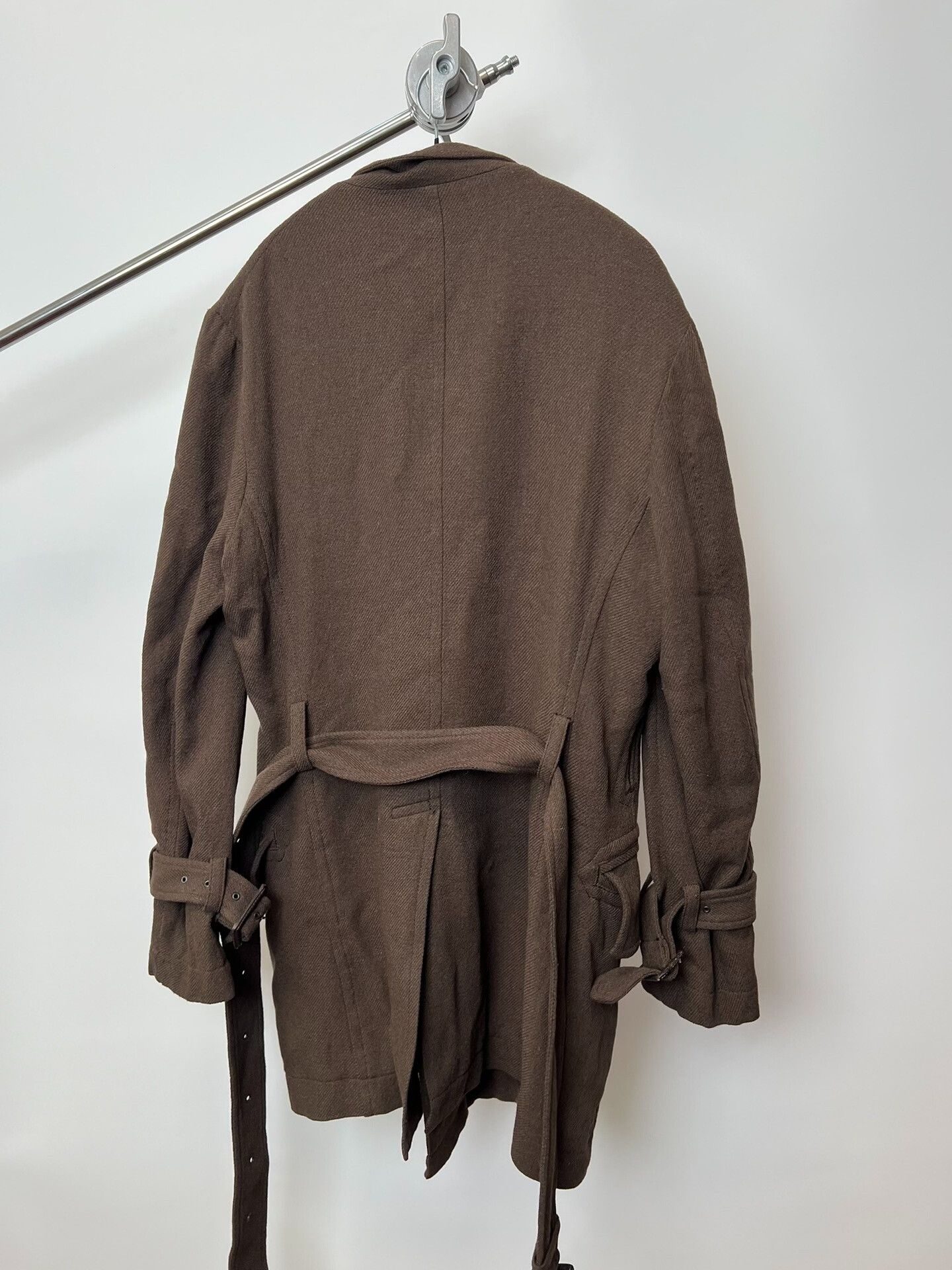 Yohji Yamamoto Adjustable Wool Blend Coat by Yohji Yamamoto Size L / US 10 / IT 46 - 5 Thumbnail